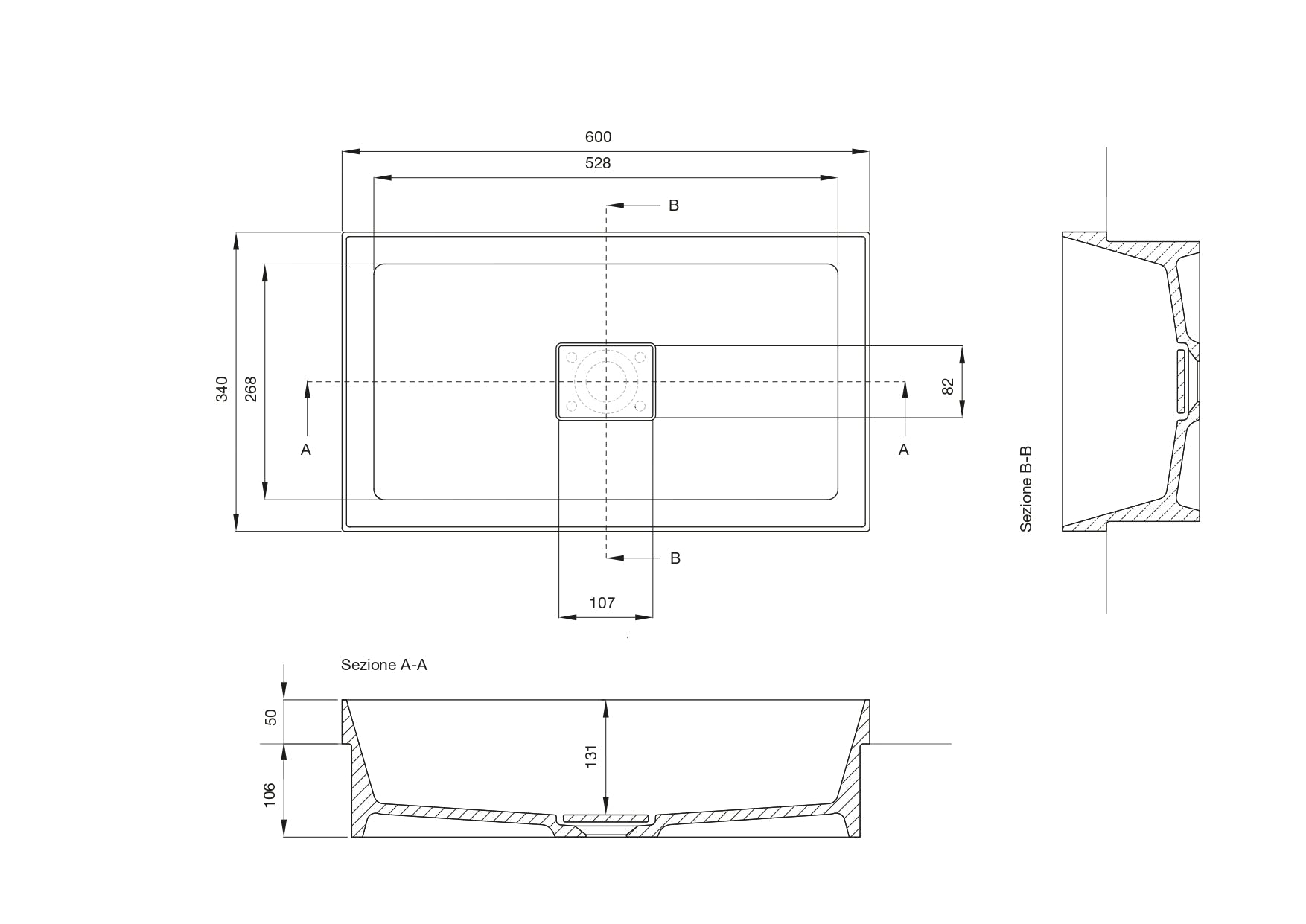Lavabo da semi incasso DUBLINO 4 | Bianco