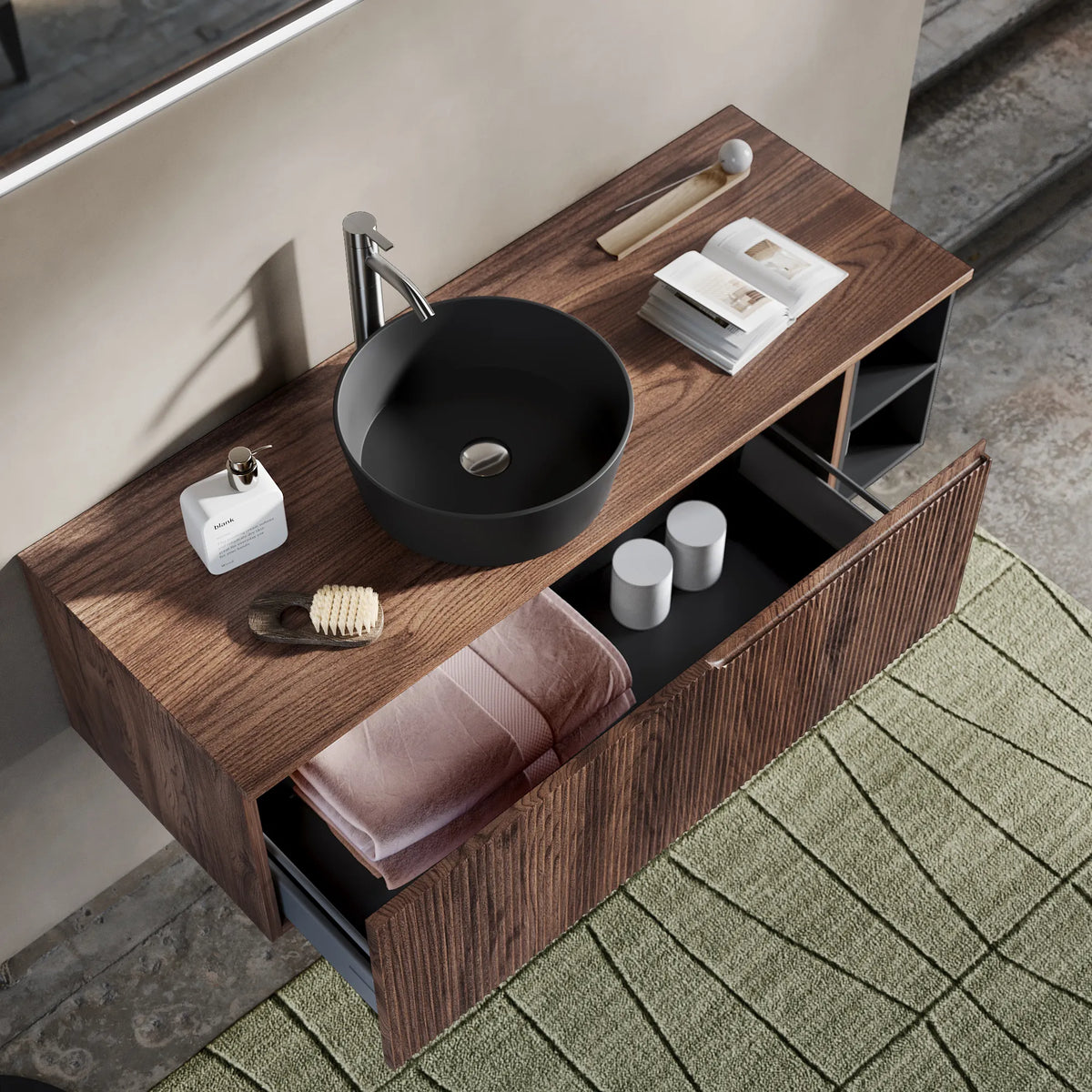 KLIMT black countertop washbasin