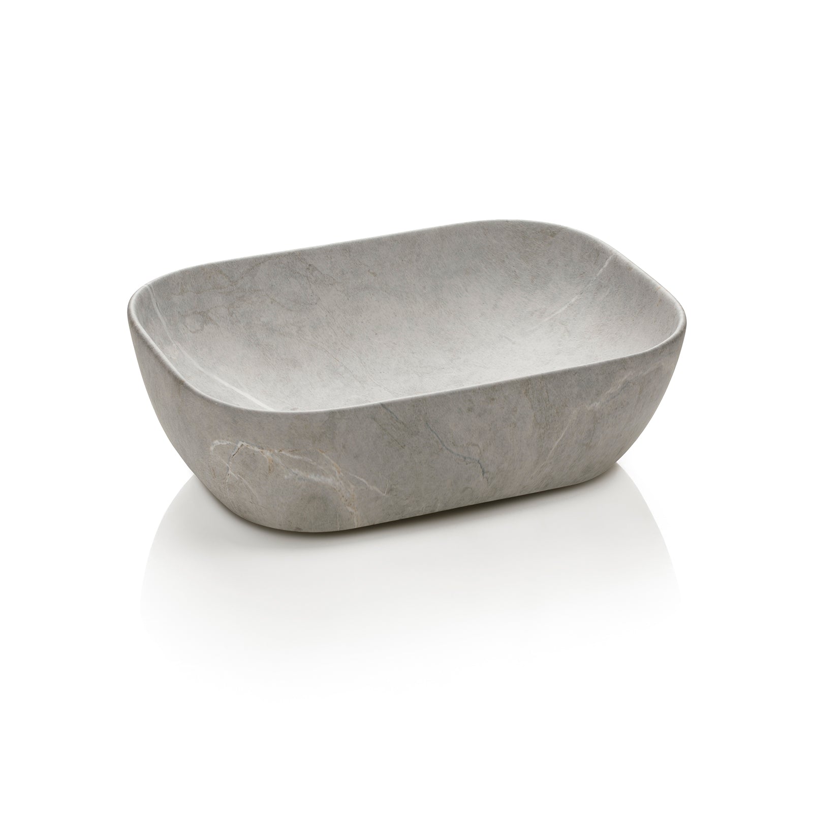Lavabo da appoggio MACKE pietra grigia