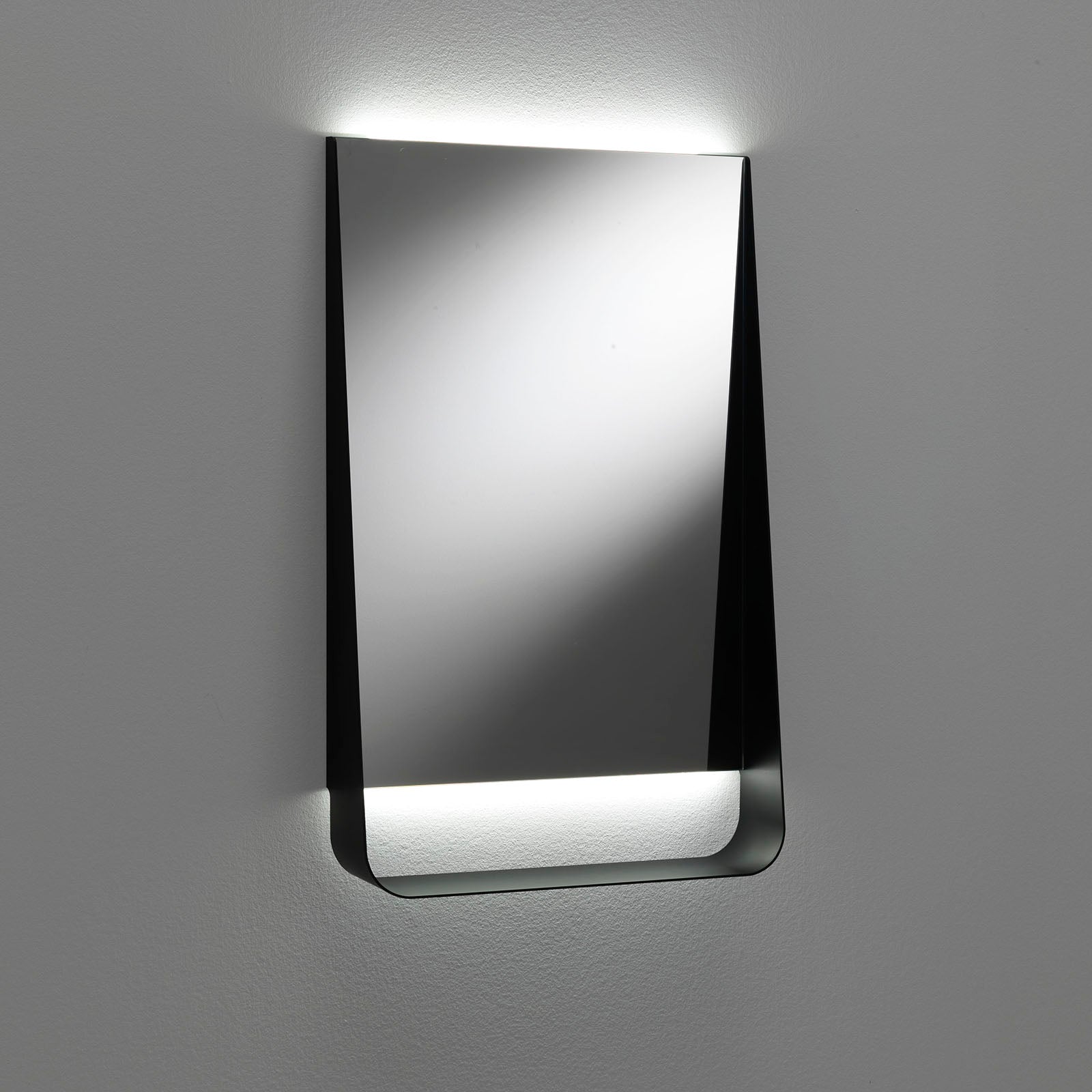 Specchio con mensola e led WING50 nero