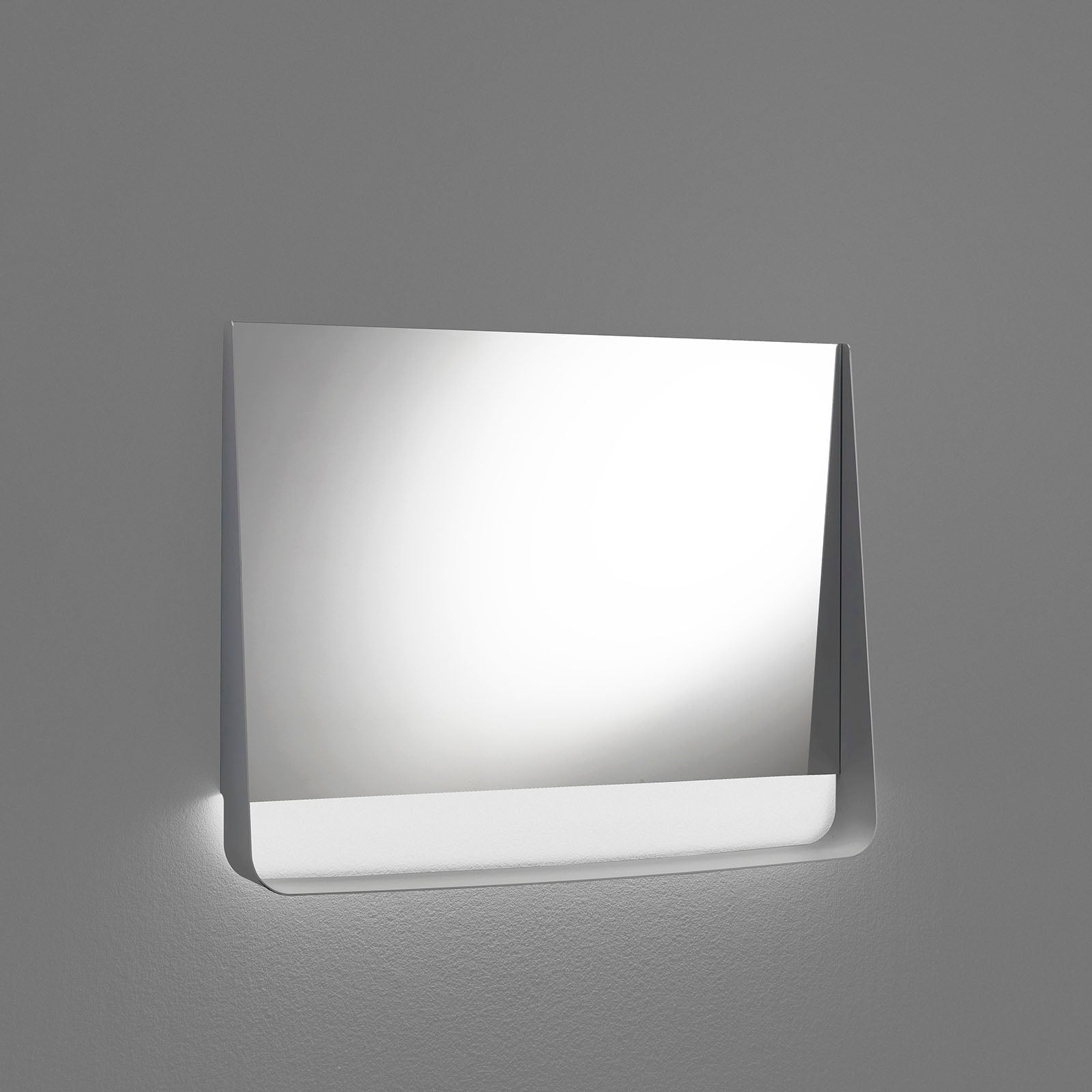 Specchio con mensola e led WING90 bianco