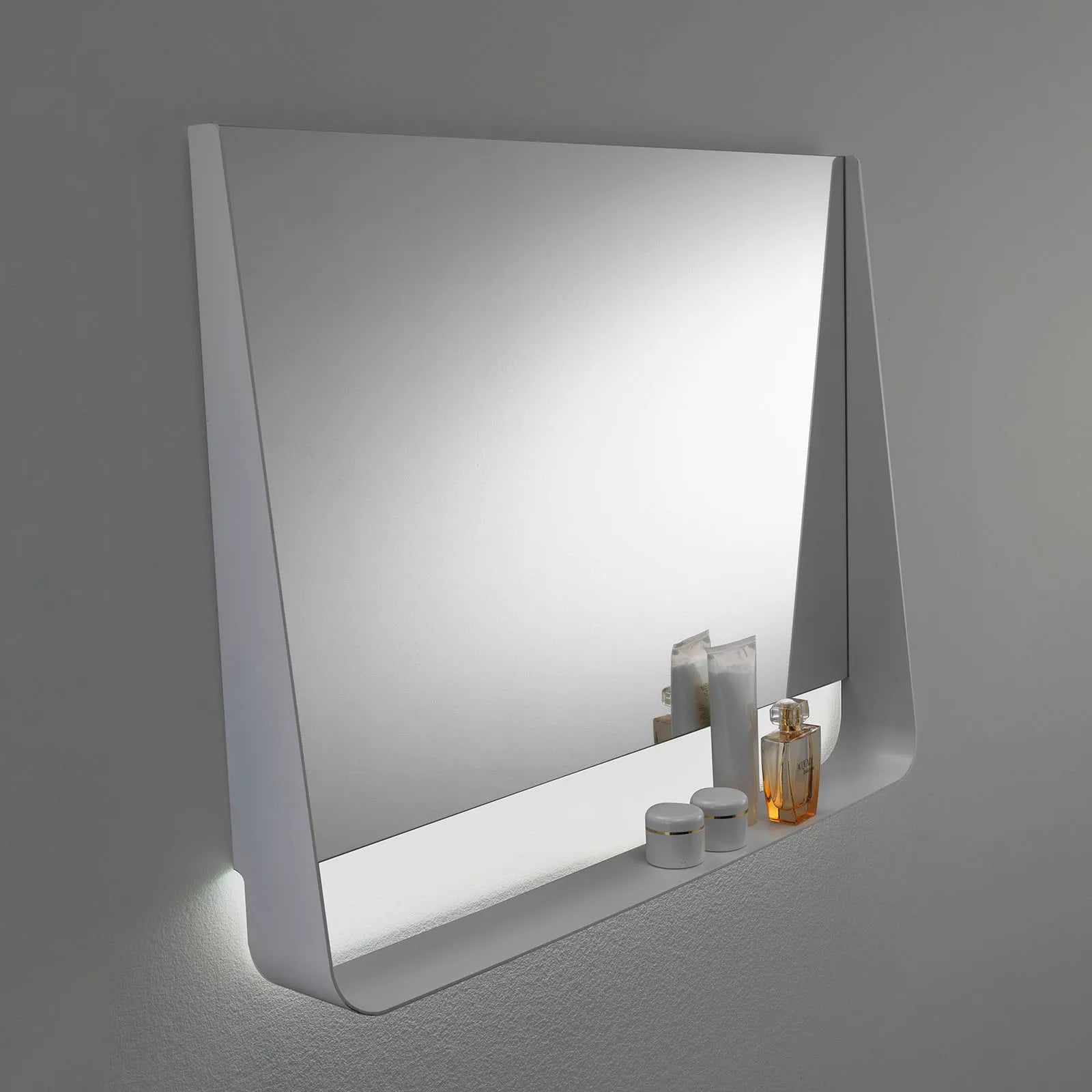 Specchio con mensola e led WING120