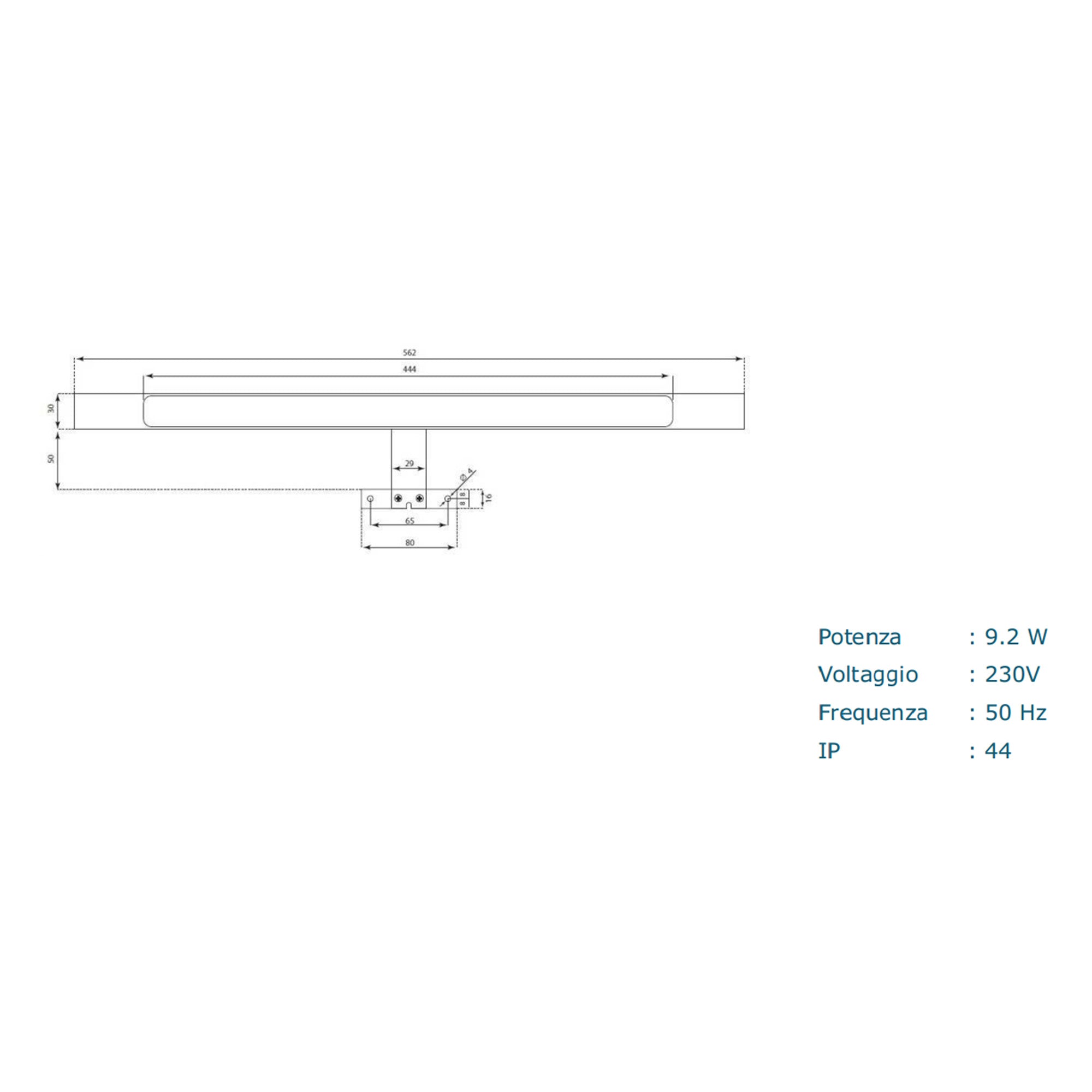 LED-Spiegelleuchte PALES L