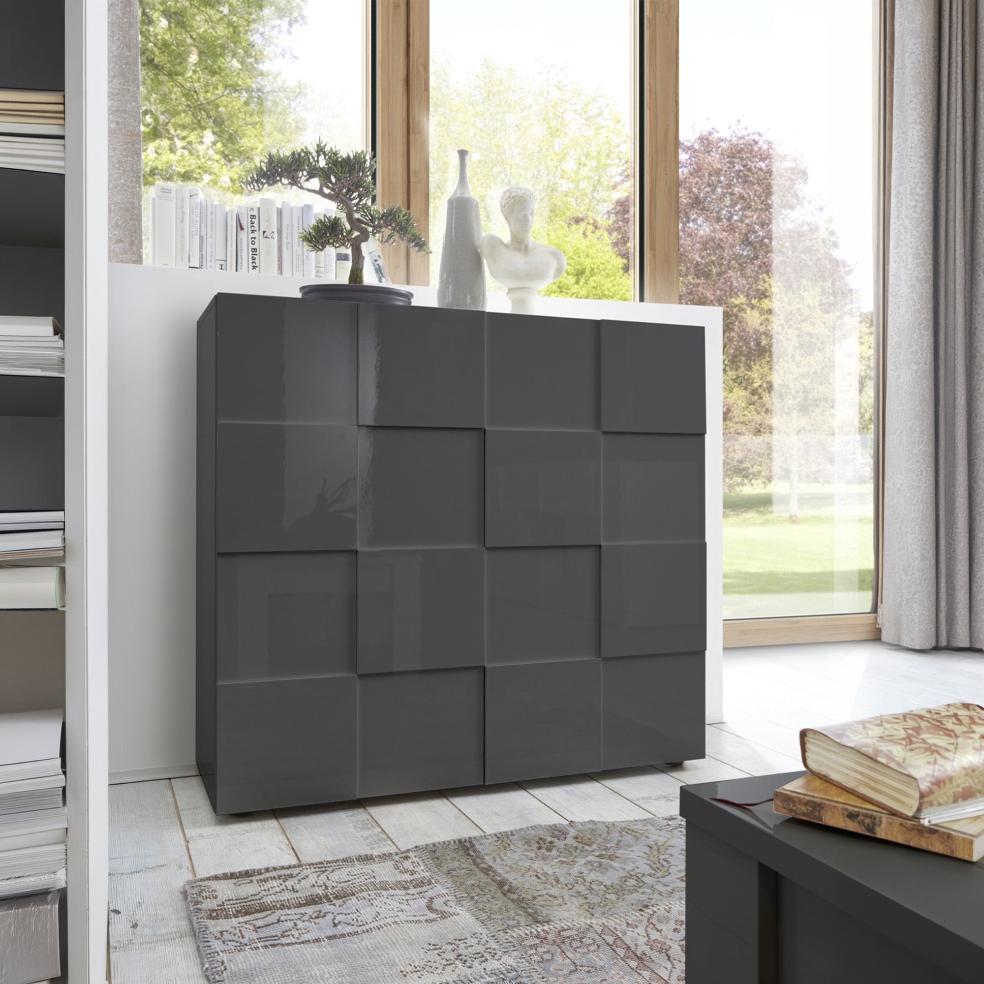 Anthrazitfarbenes Sideboard BRAMON