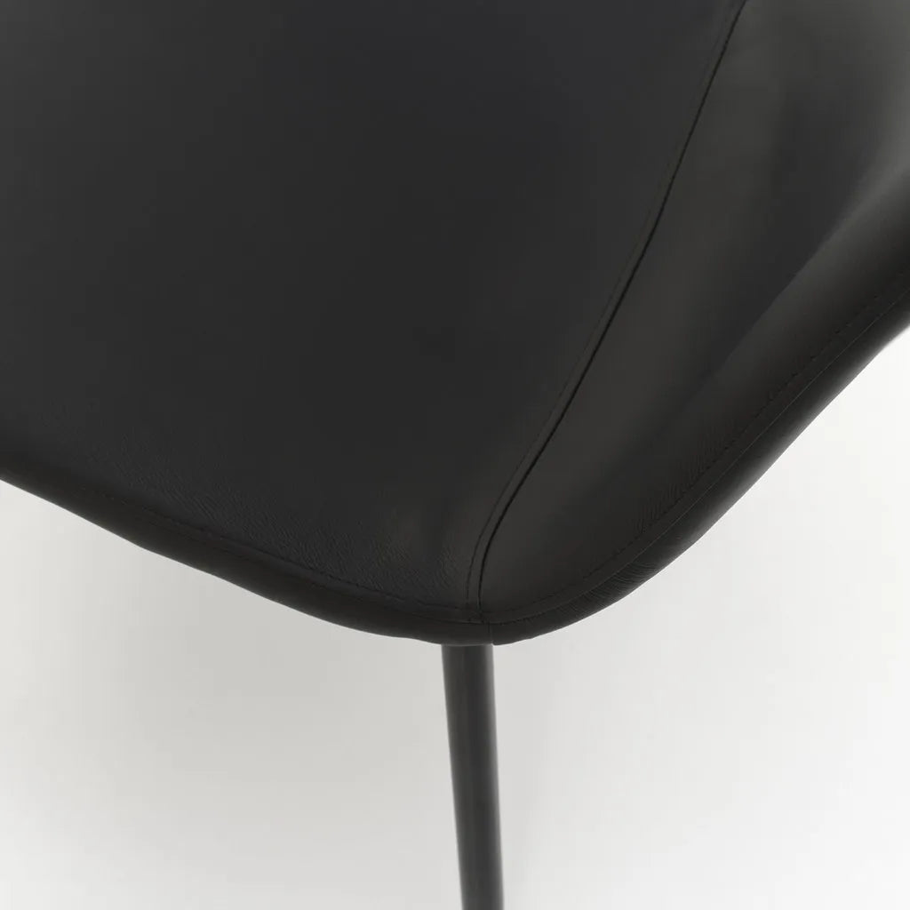 Set of 4 DATIA black chairs
