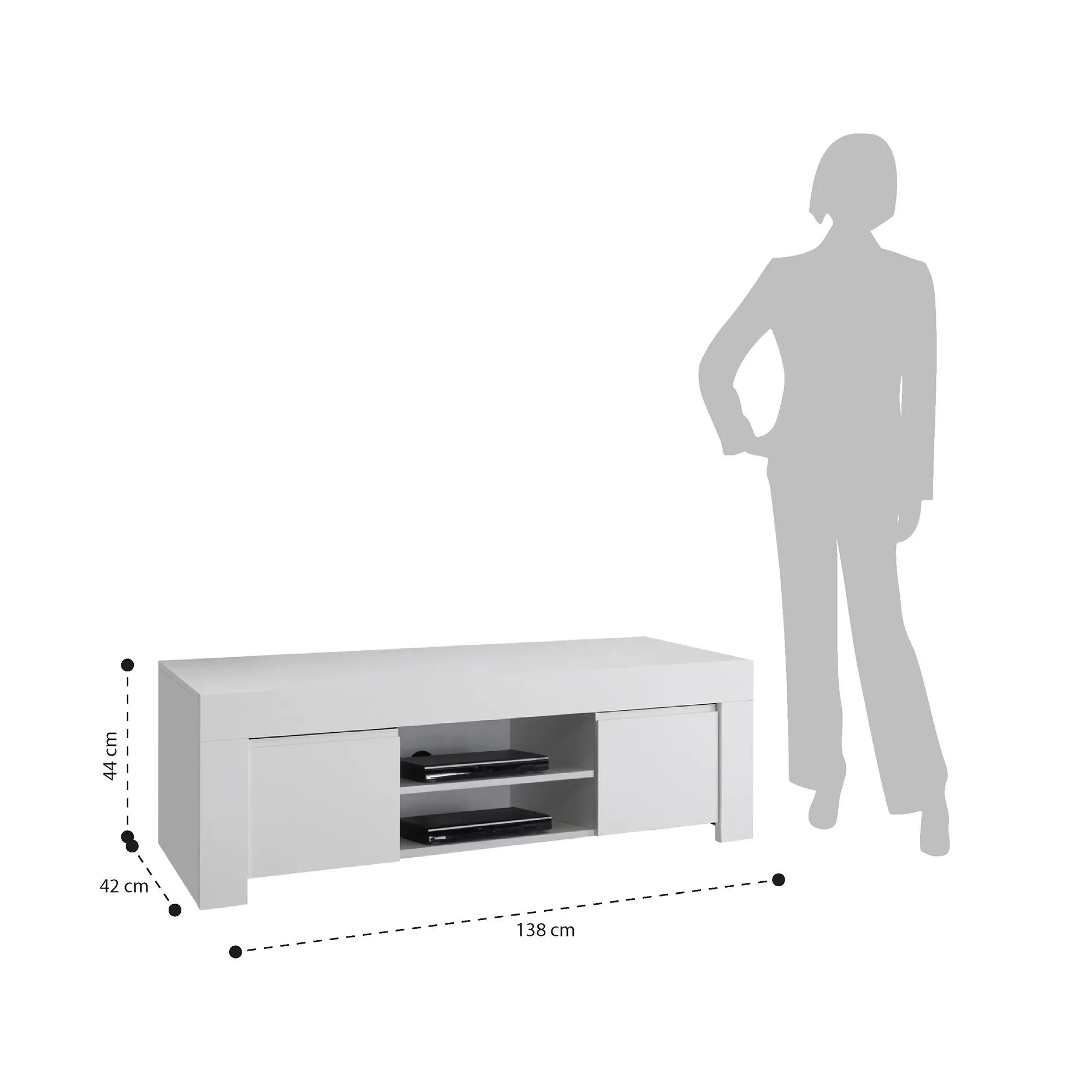 White PANAMA TV stand