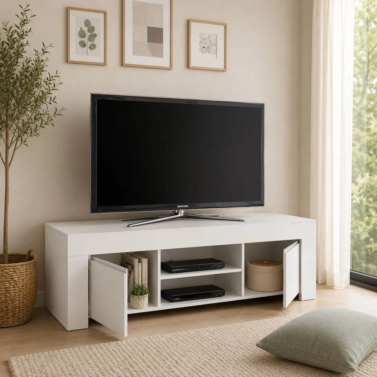 White PANAMA TV stand