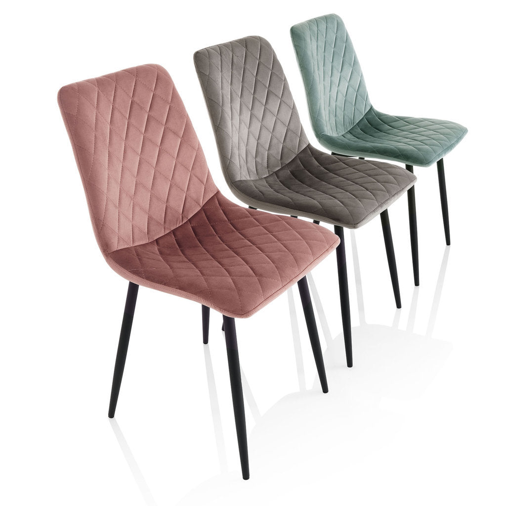Set of 4 VALDINA chairs aquamarine