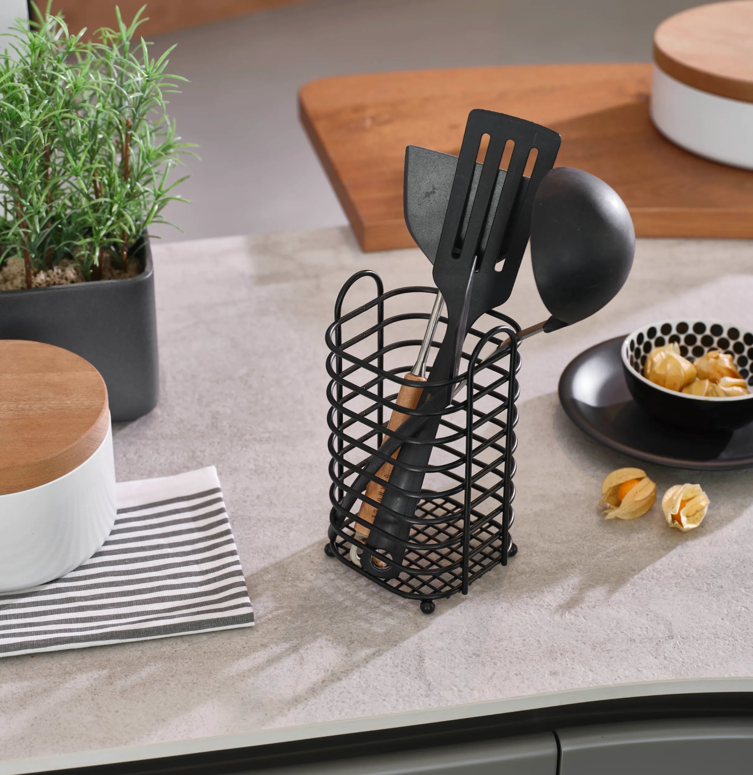 Porta utensili da cucina KAI | Nero