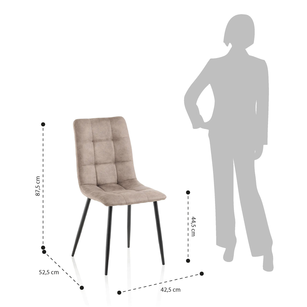 Set of 4 OLA tobacco chairs