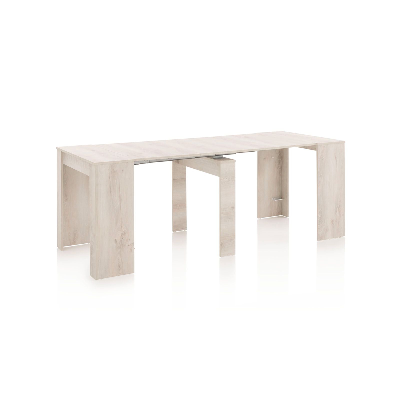 STRETCH extendable console in white pine