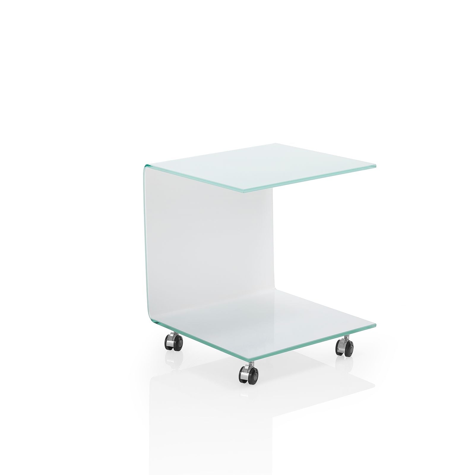 Tavolino con ruote SNAPPY | Bianco