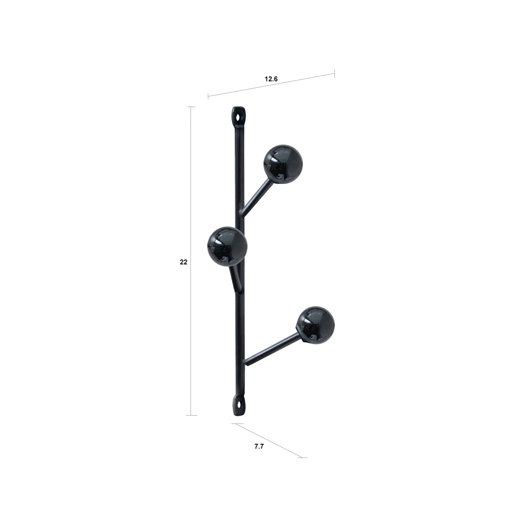 Set of 4 black KI coat hangers