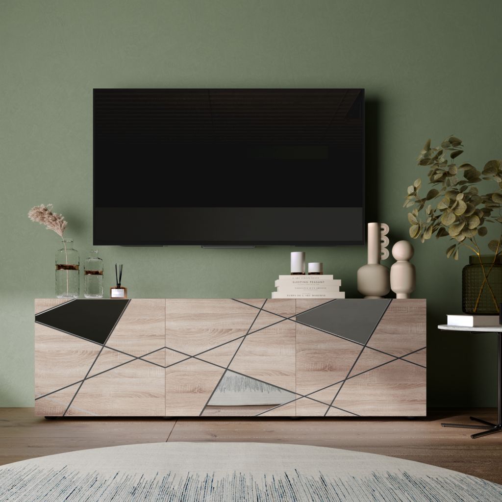 GRIMILDE oak TV stand