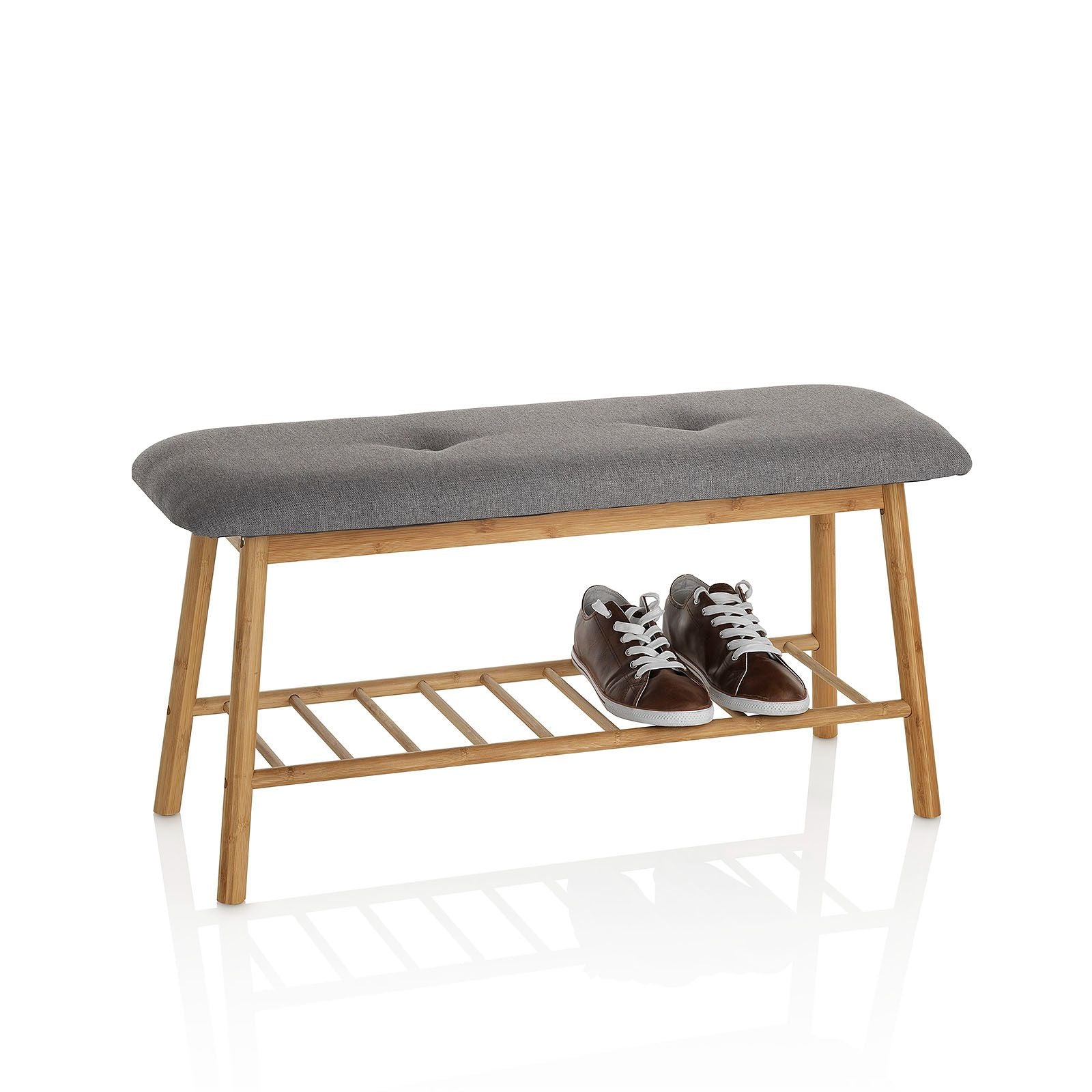 Bench w/shoe rack FLO grey