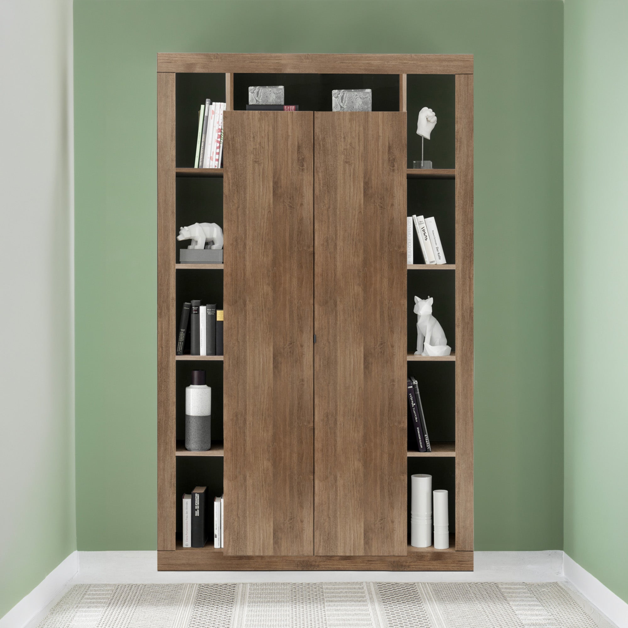 TIAKI sideboard/bookcase 2 doors honey oak