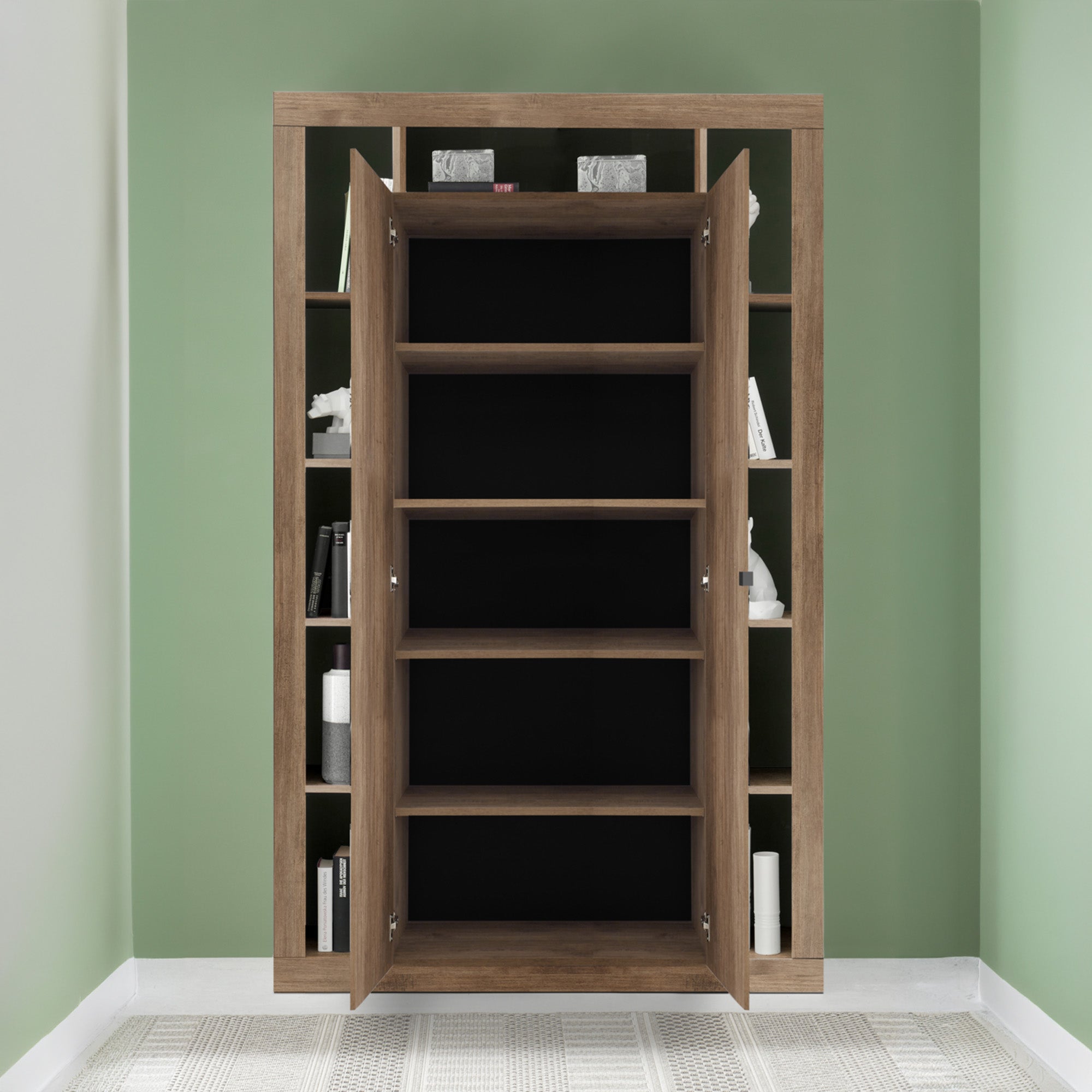 TIAKI sideboard/bookcase 2 doors honey oak