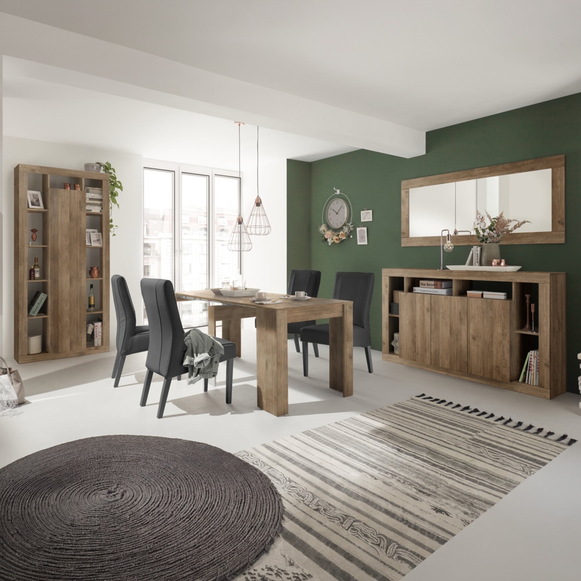 TIAKI sideboard/bookcase 2 doors honey oak