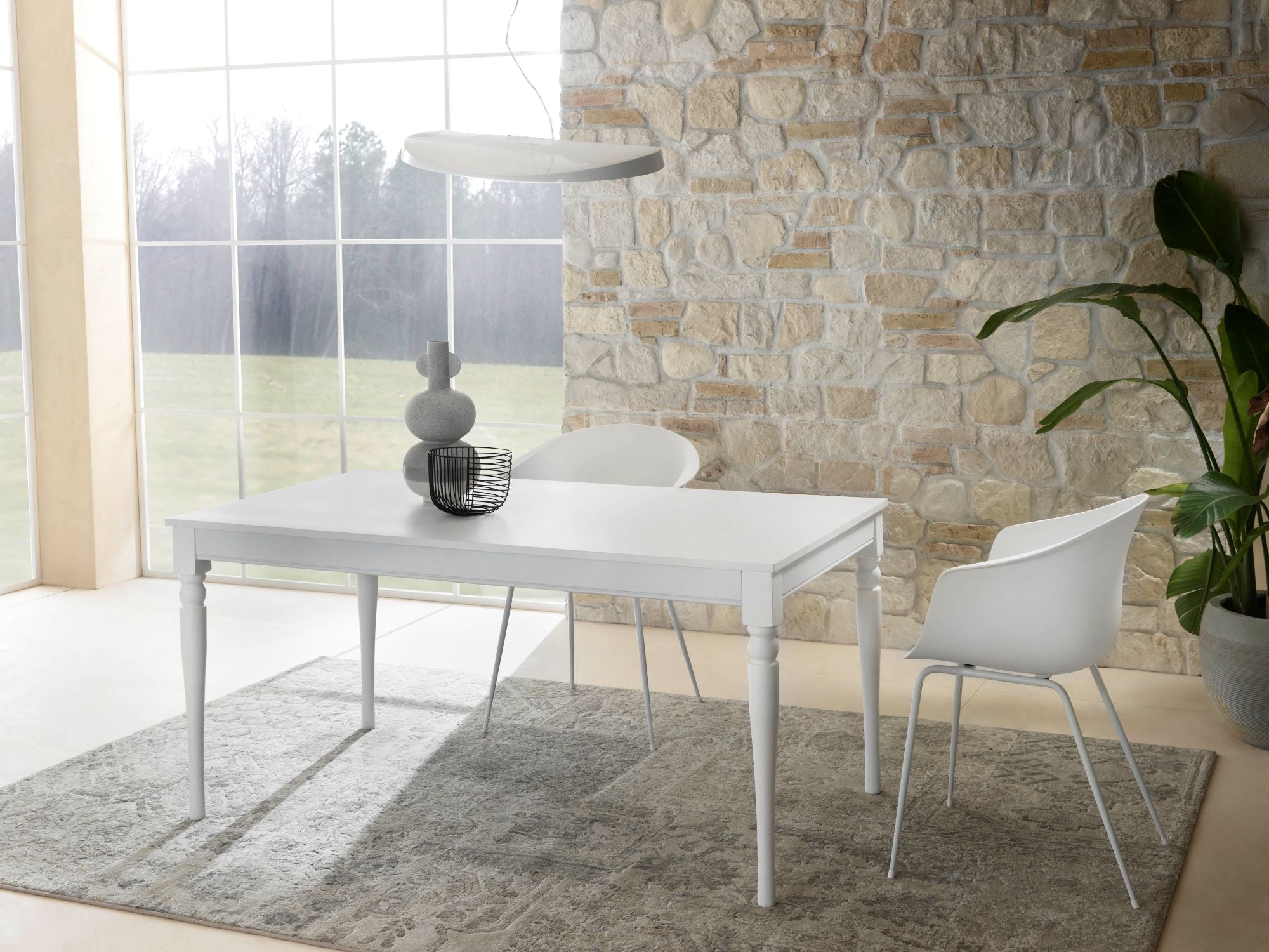 Tavolo allungabile BRISTOL bianco - 3