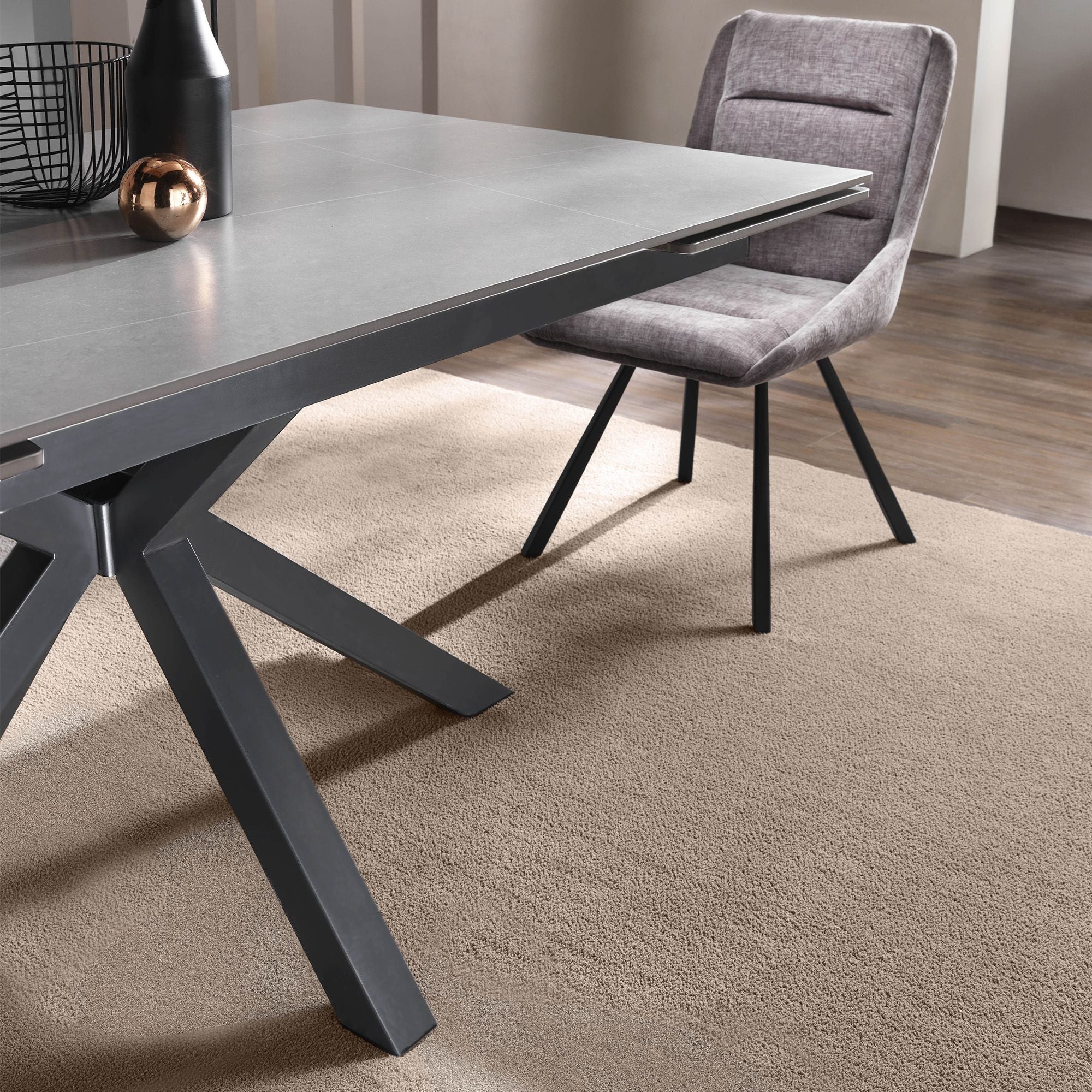 Tavolo allungabile PEDRO ceramica grigio