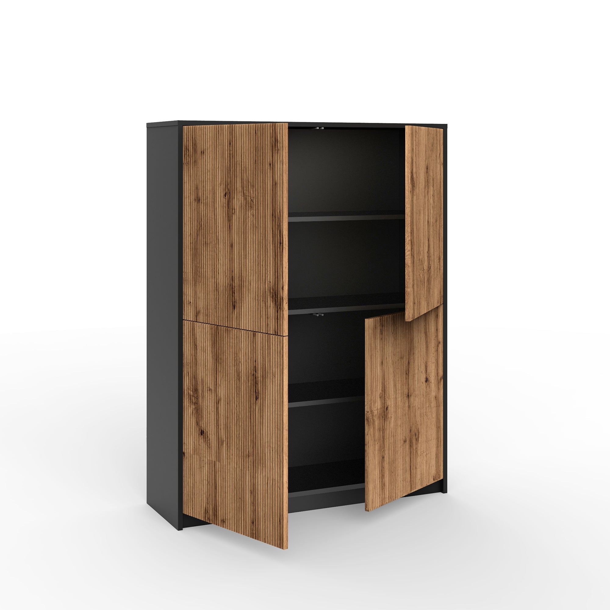 Credenza alta LULLABY nero/quercia - 2