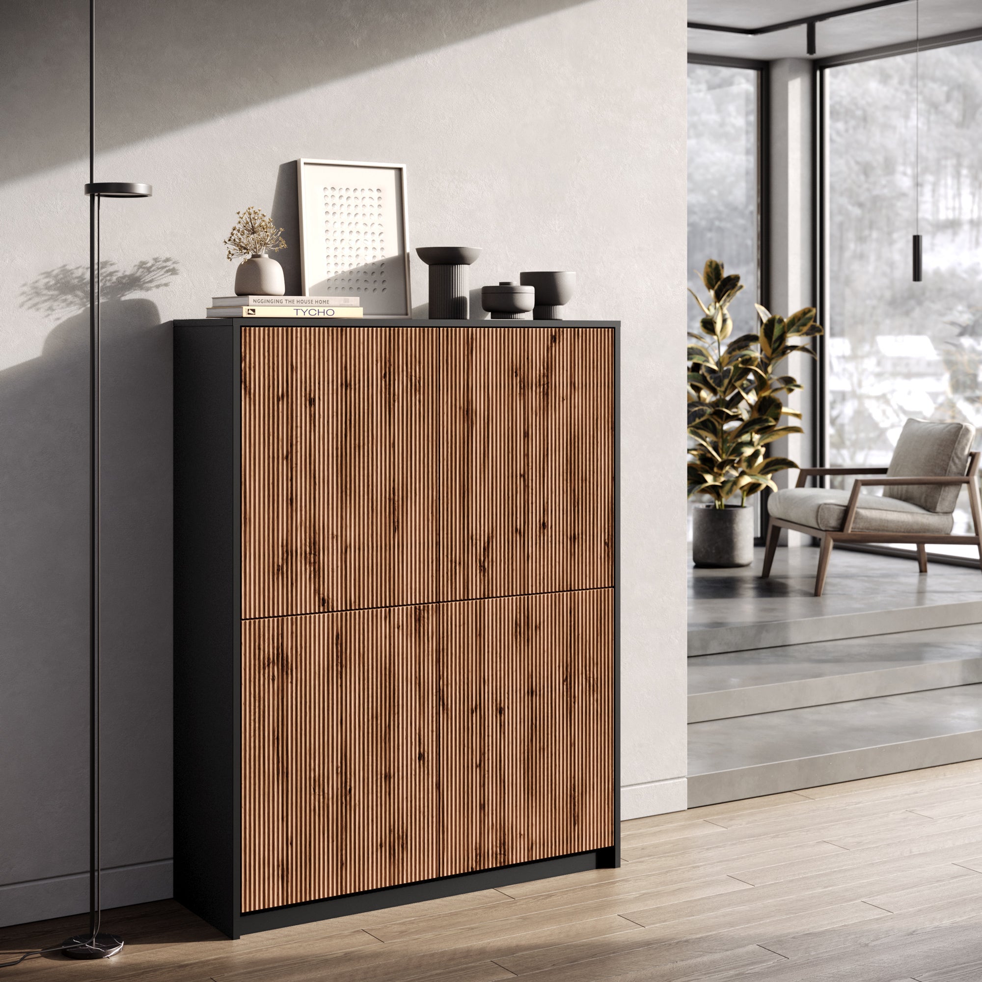Credenza alta LULLABY nero/quercia - 3