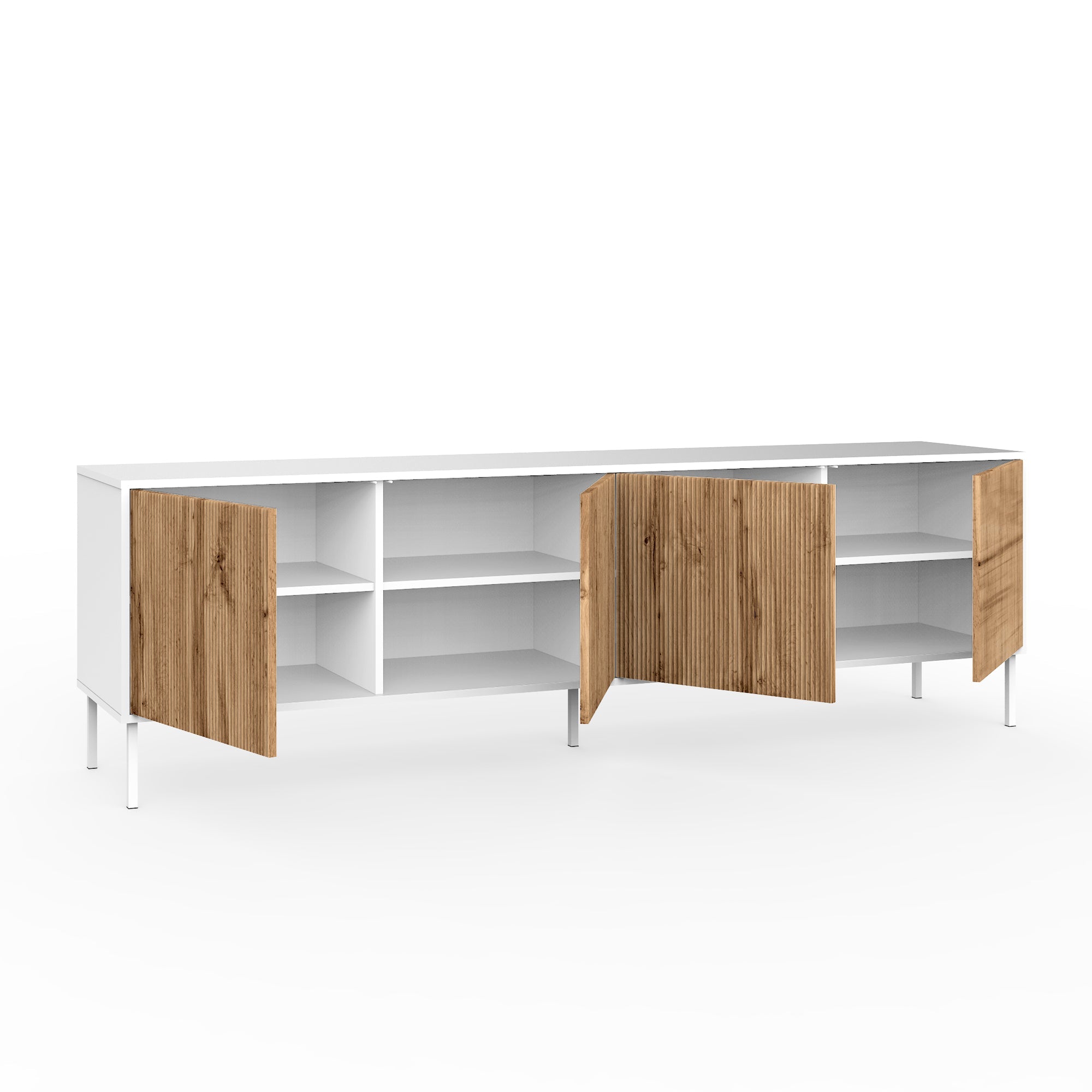 Buffet 4 ante LULLABY-S bianco/quercia - 5