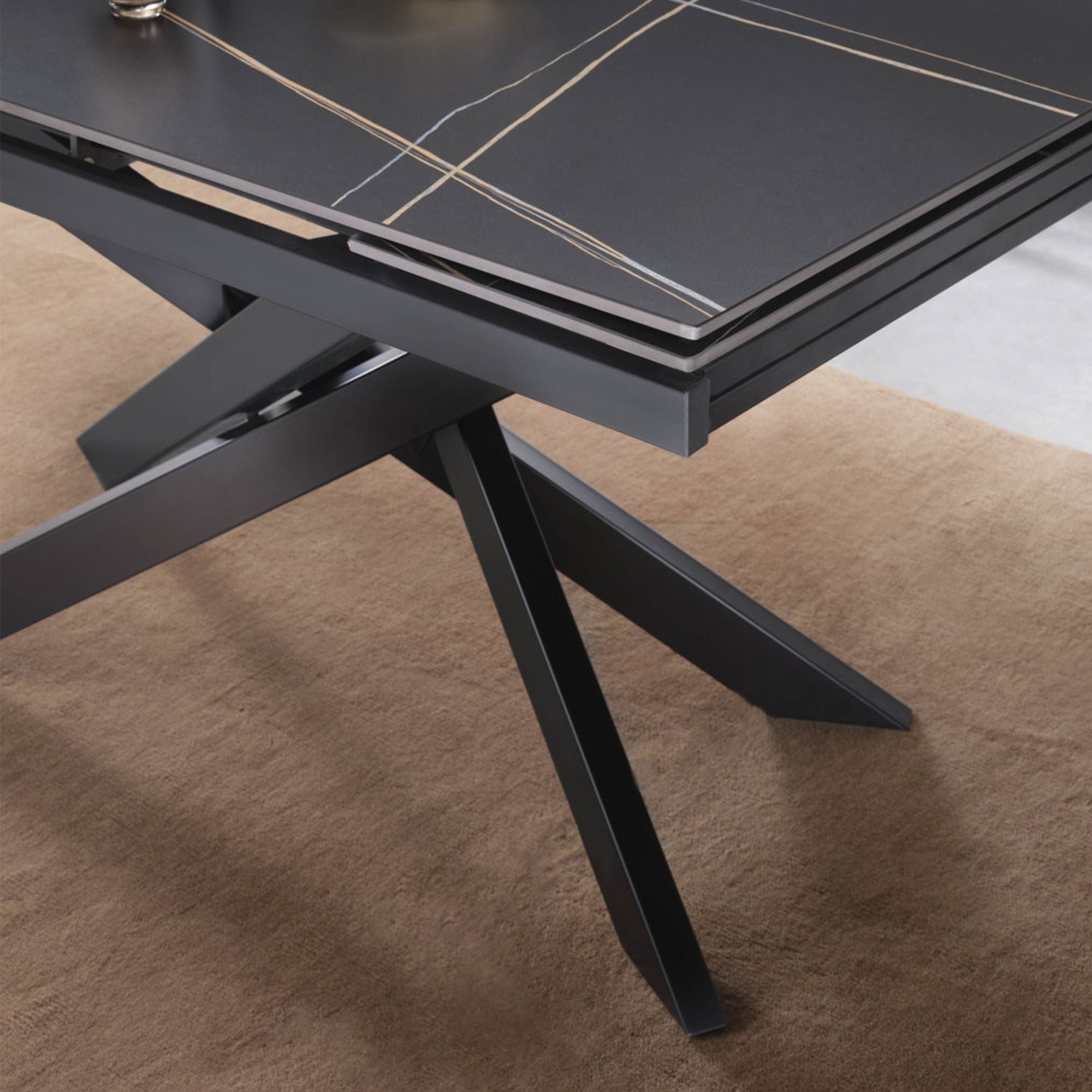 Tavolo allungabile ORLANDO | Ceramica nero