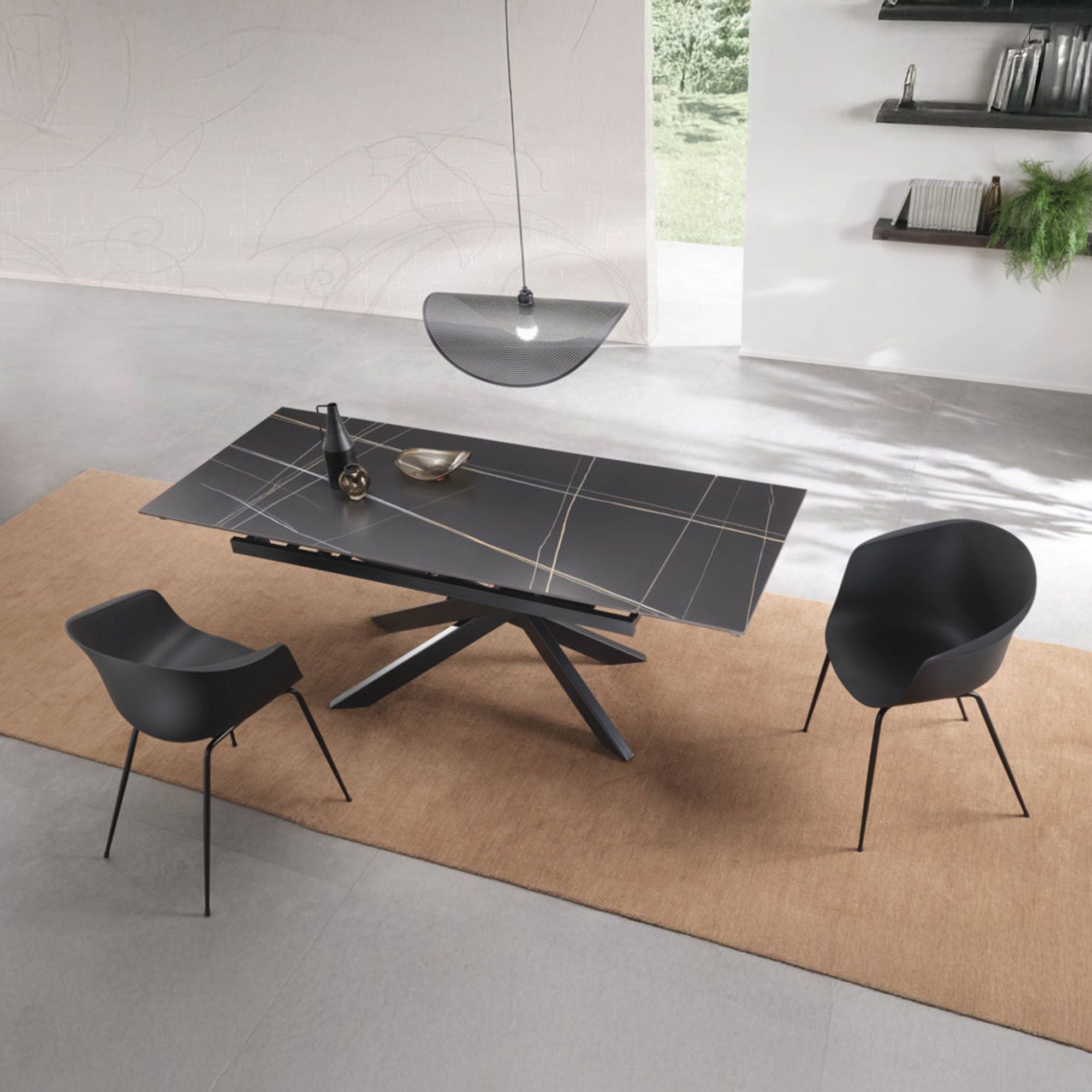 Tavolo allungabile ORLANDO | Ceramica nero