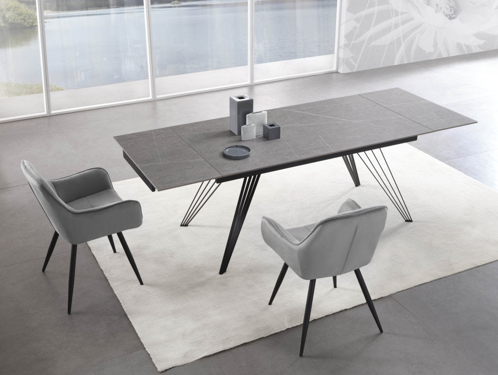Tavolo allungabile ADAMS ceramica grigio - 5