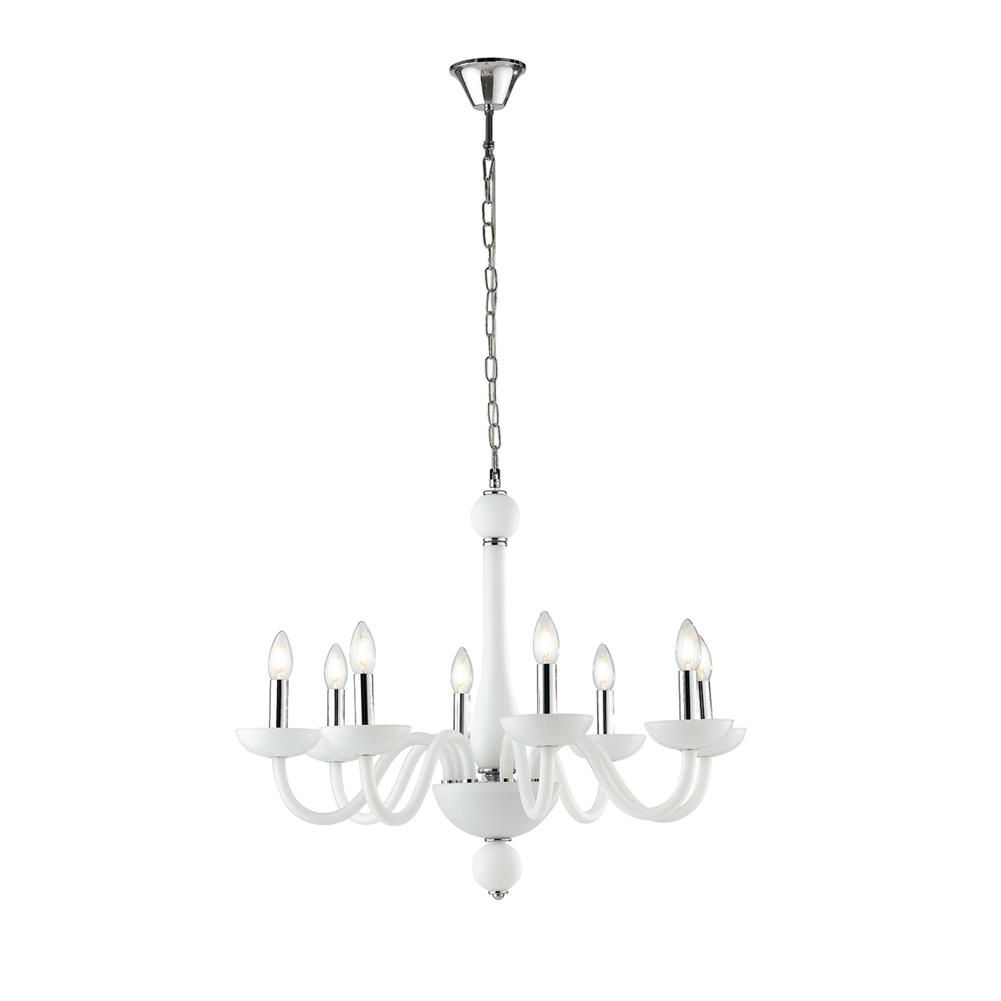 Lampadario 8 luci ALFONSO | Bianco