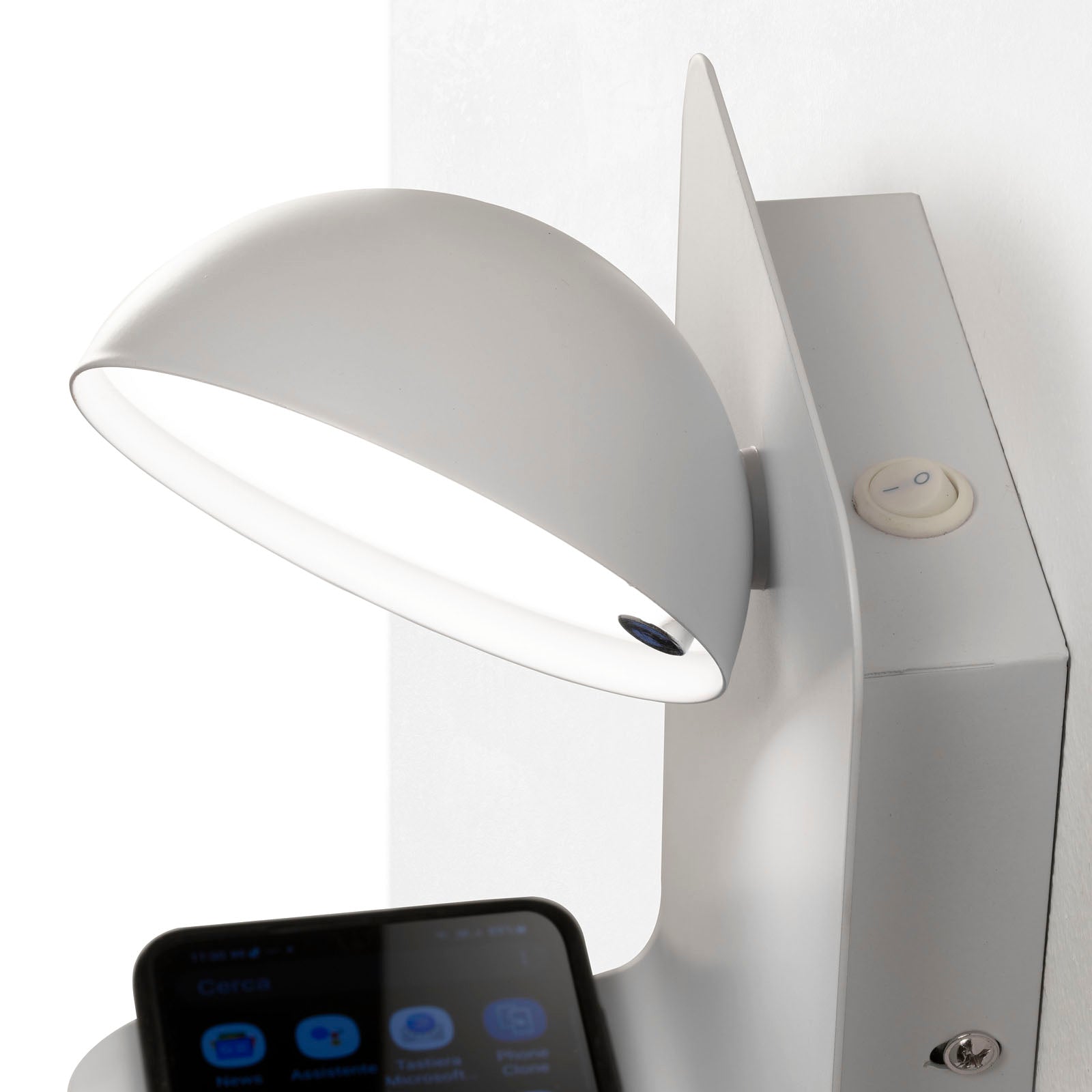 Weiße LED-Wandleuchte JAGO