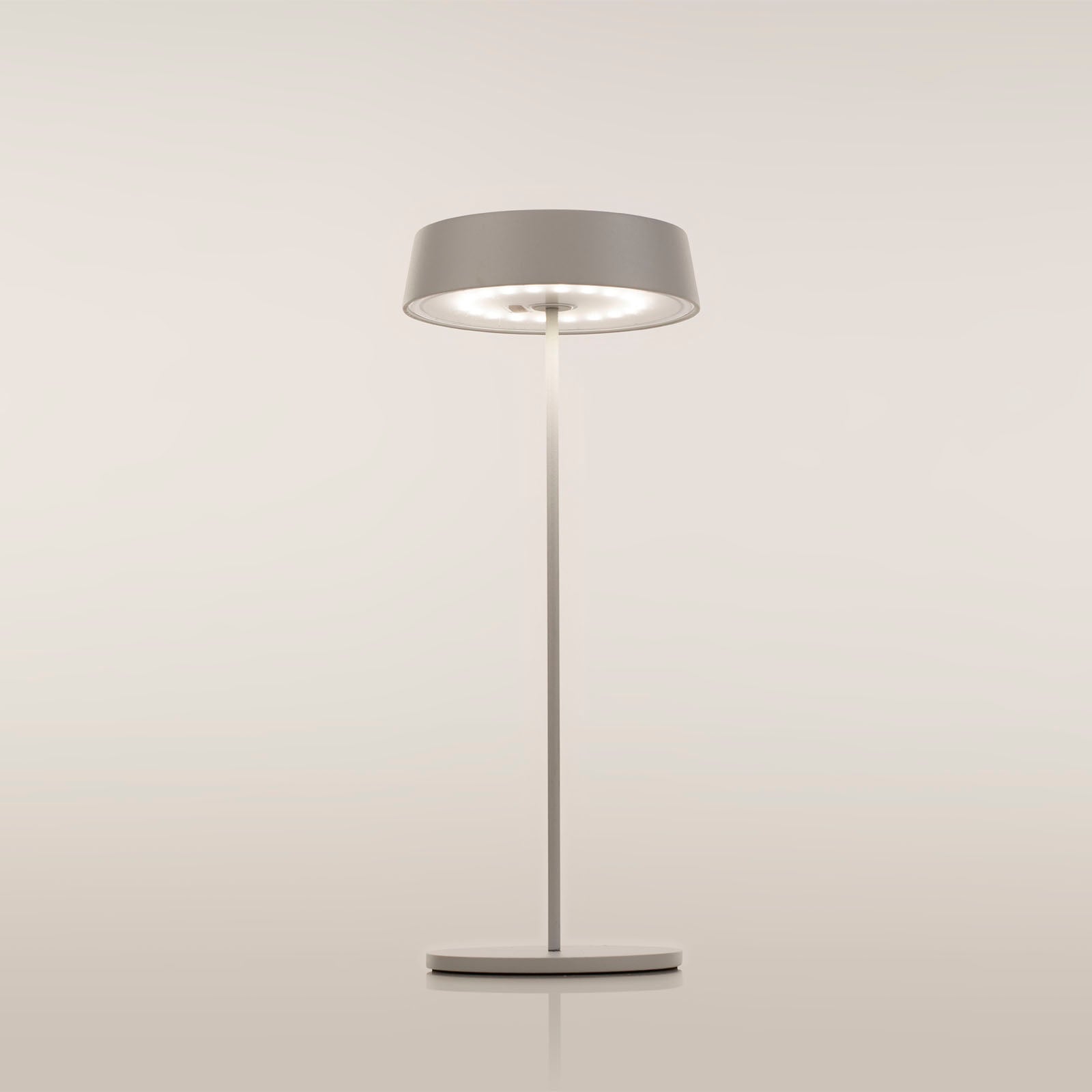 Weiße wiederaufladbare BISTROT-Tischlampe