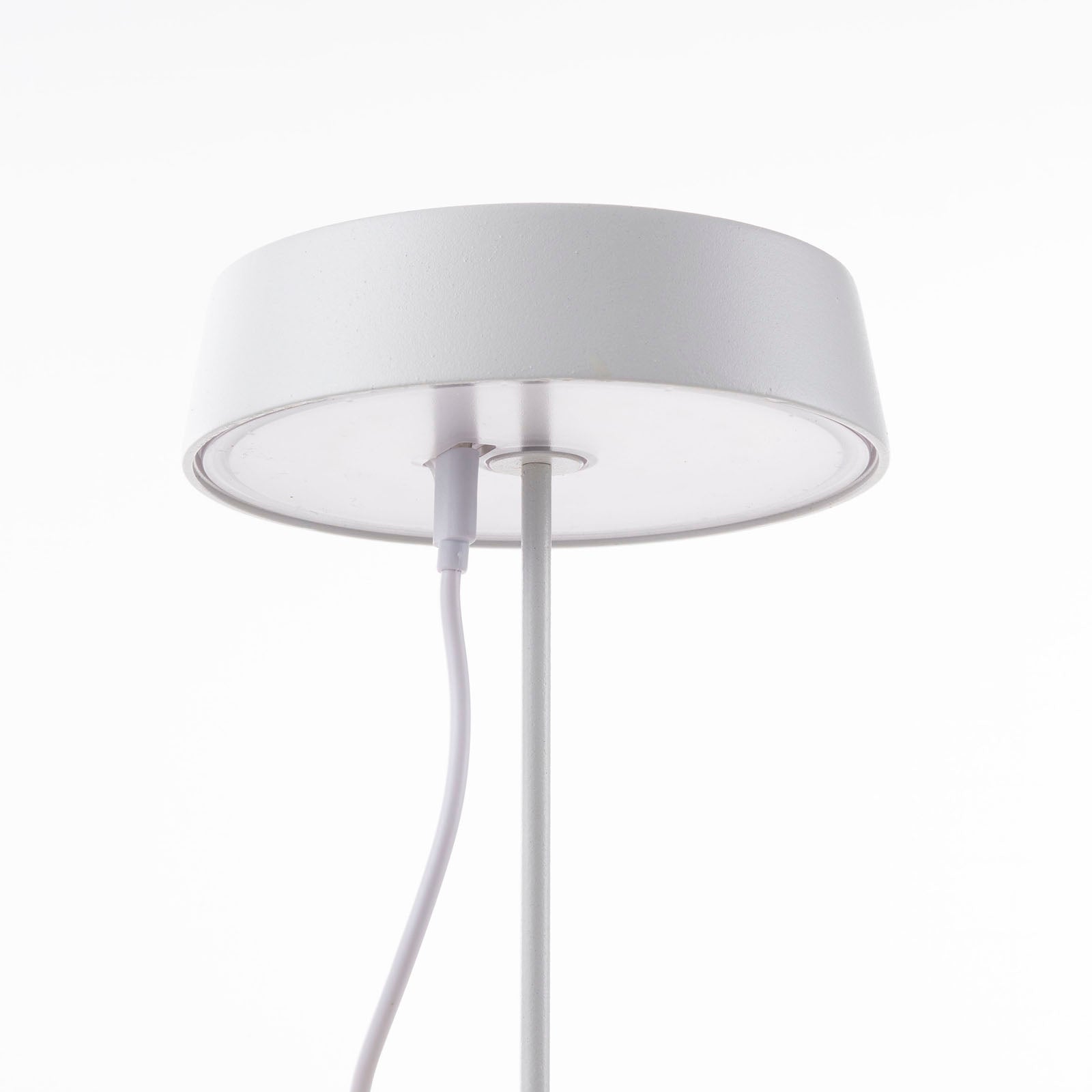 Weiße wiederaufladbare BISTROT-Tischlampe