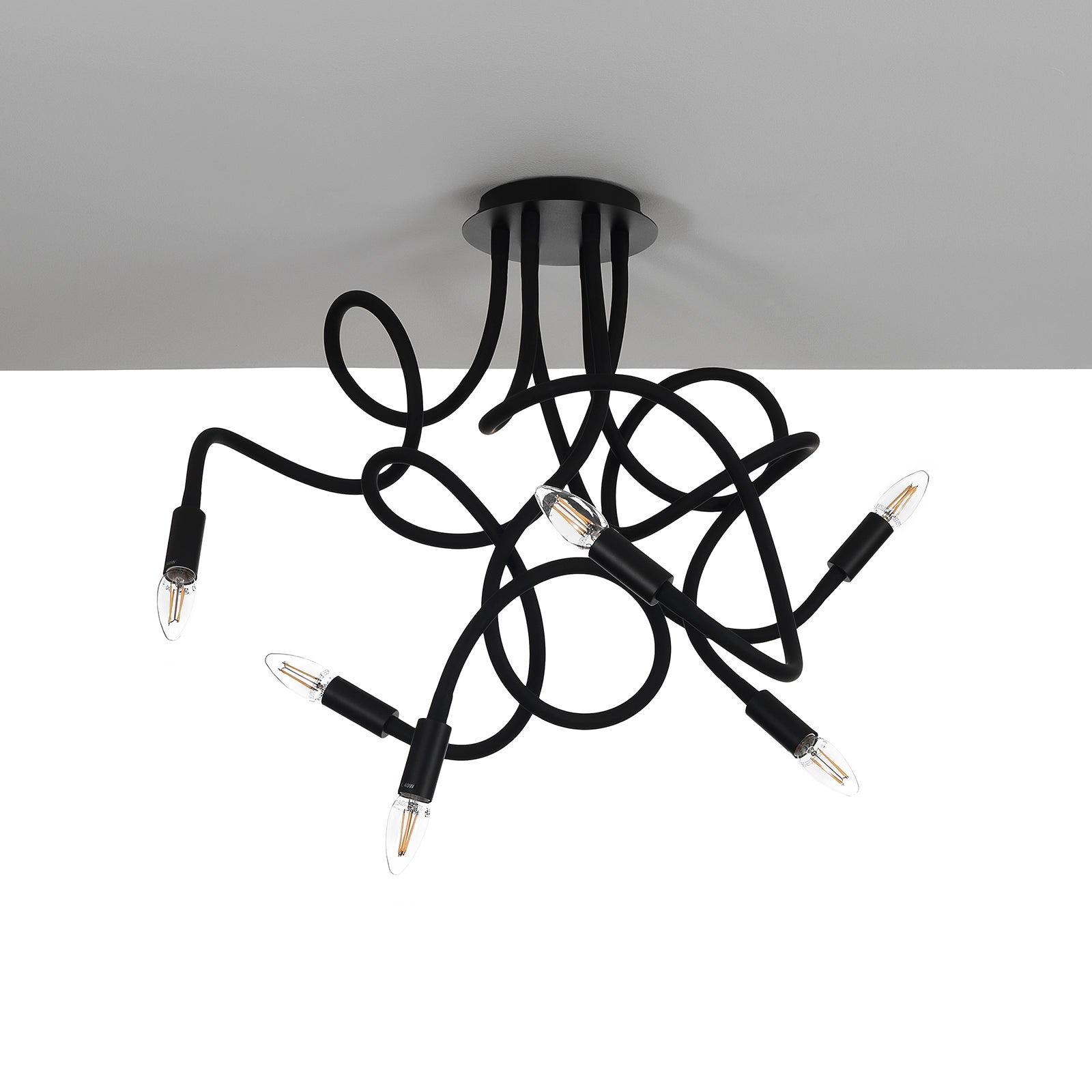 Lampadario SNAKE nero