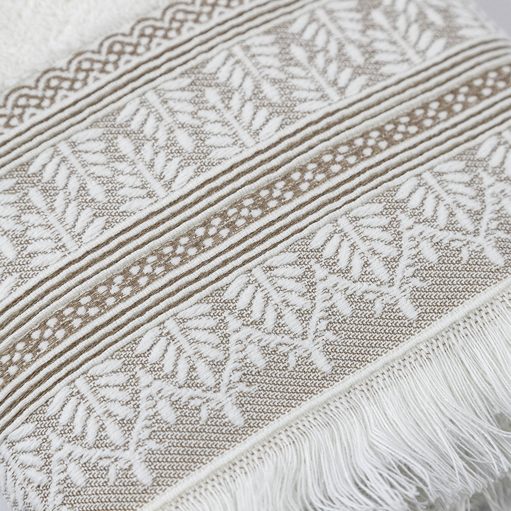 Set asciugamani 1+1 MENDHI crema - 2