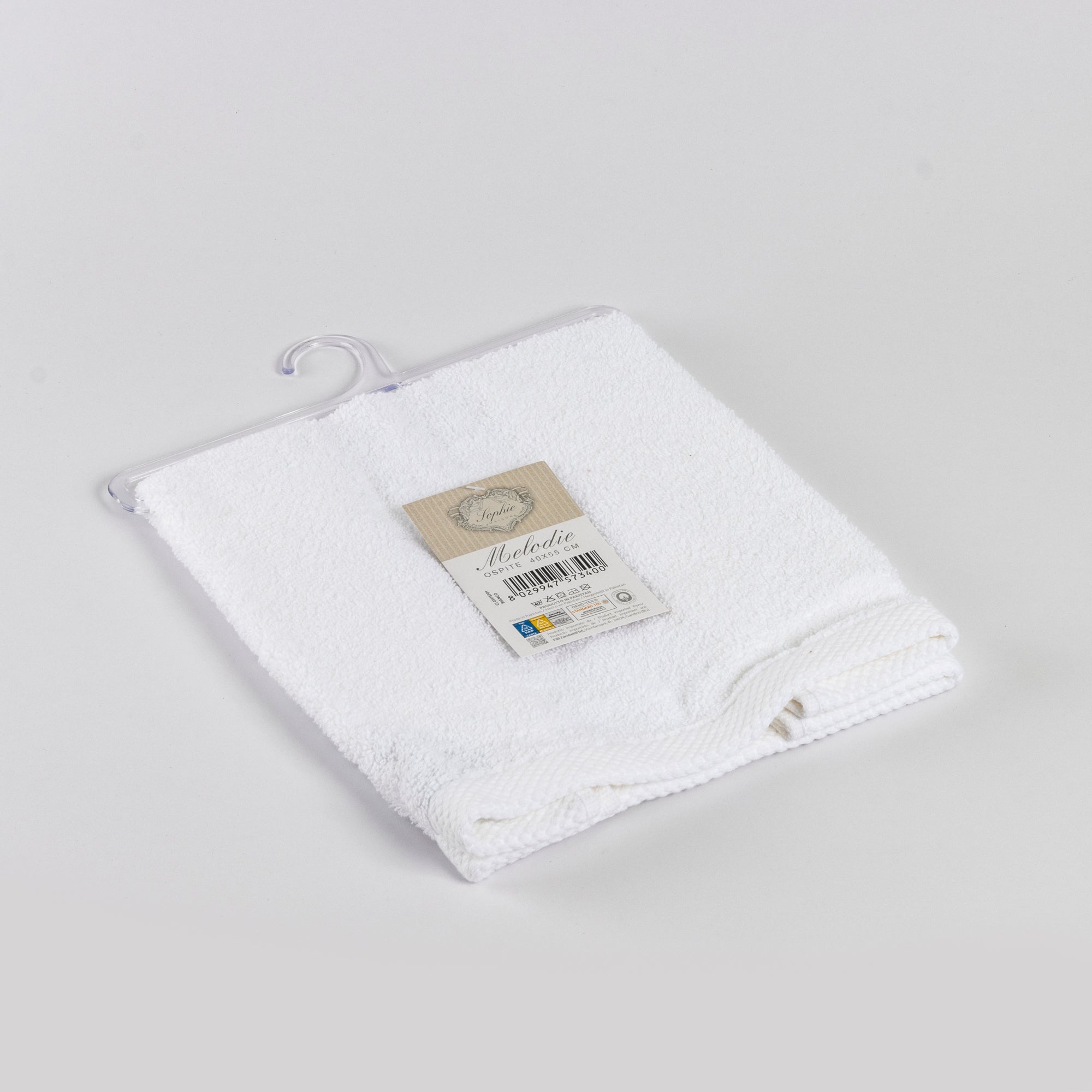 Asciugamano ospite MELODIE bianco