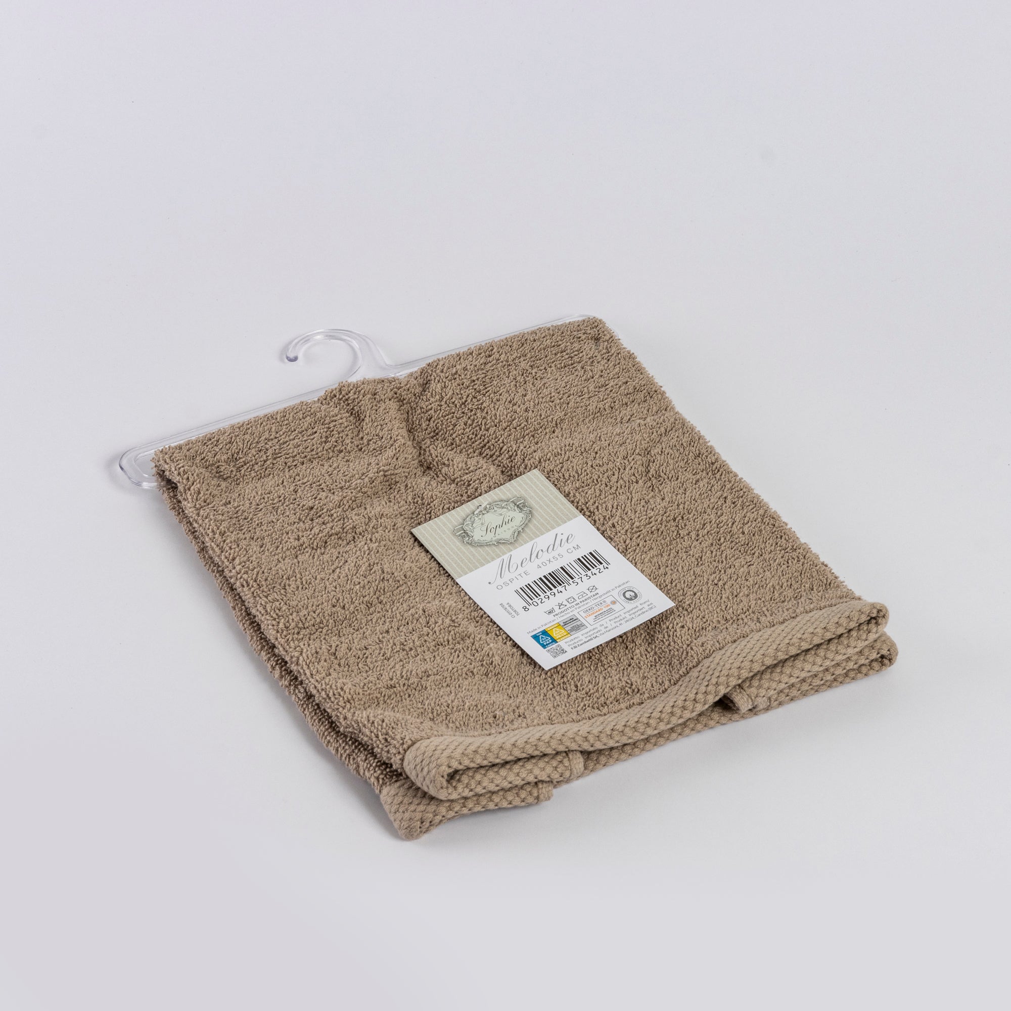 Asciugamano ospite MELODIE tortora