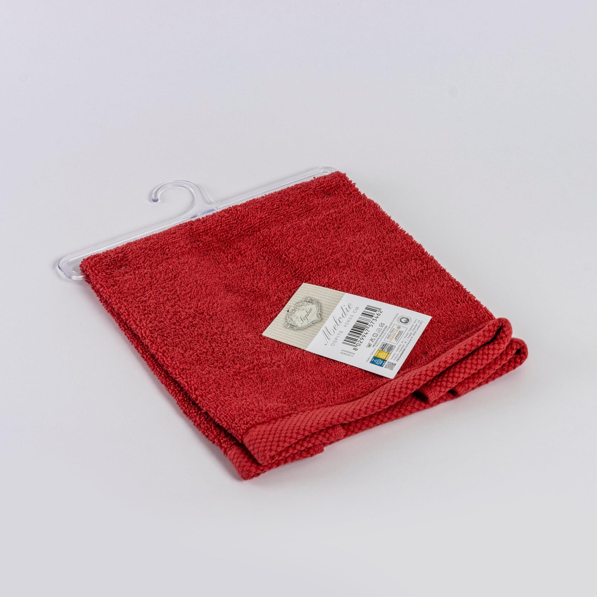 Asciugamano ospite MELODIE bordeaux