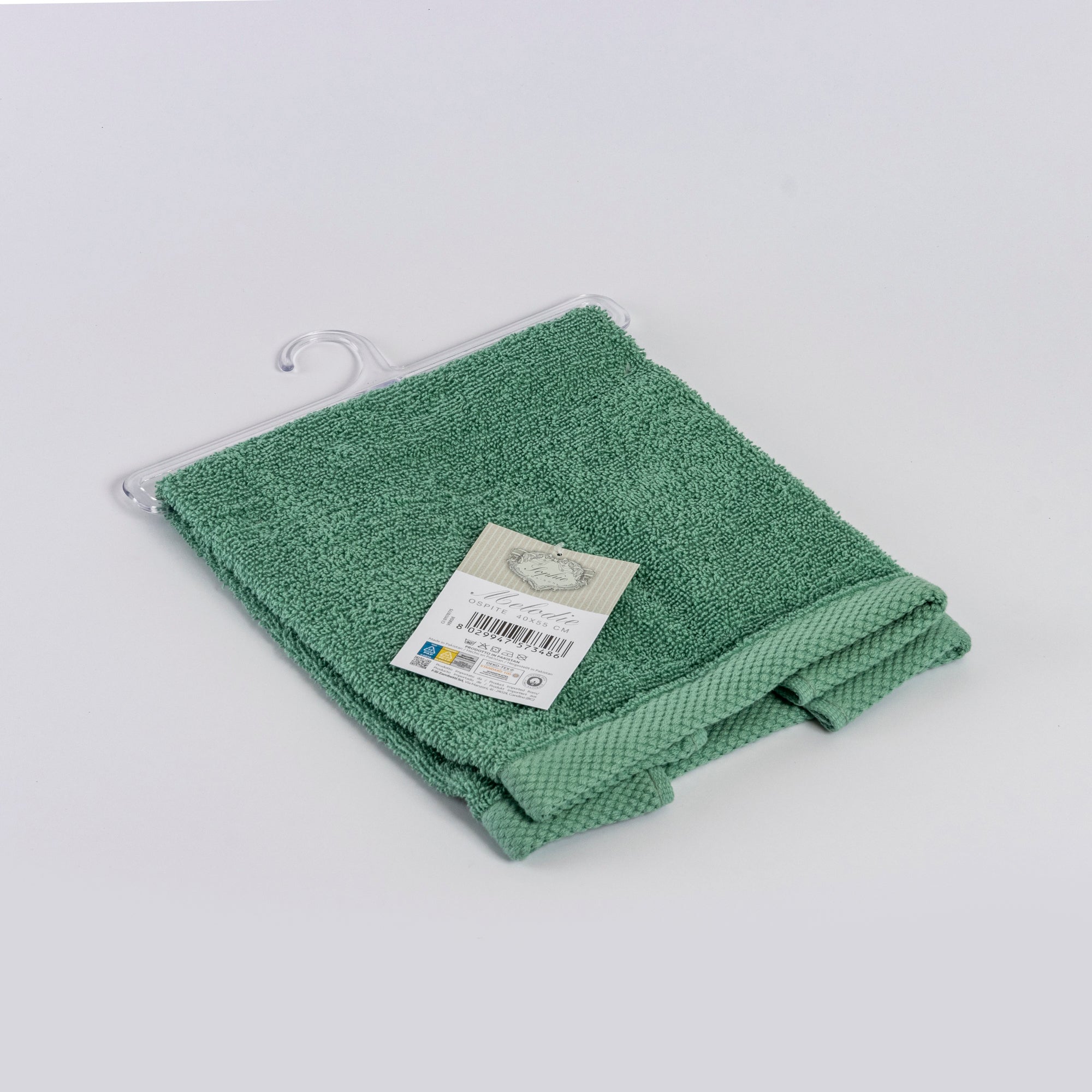 Asciugamano ospite MELODIE verde