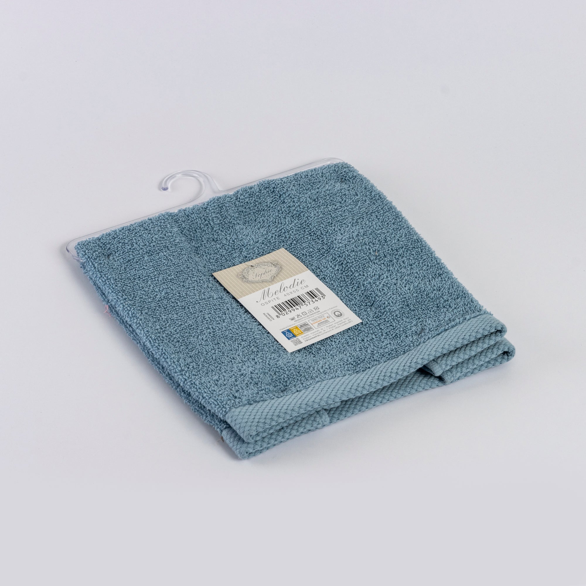 Asciugamano ospite MELODIE azzurro