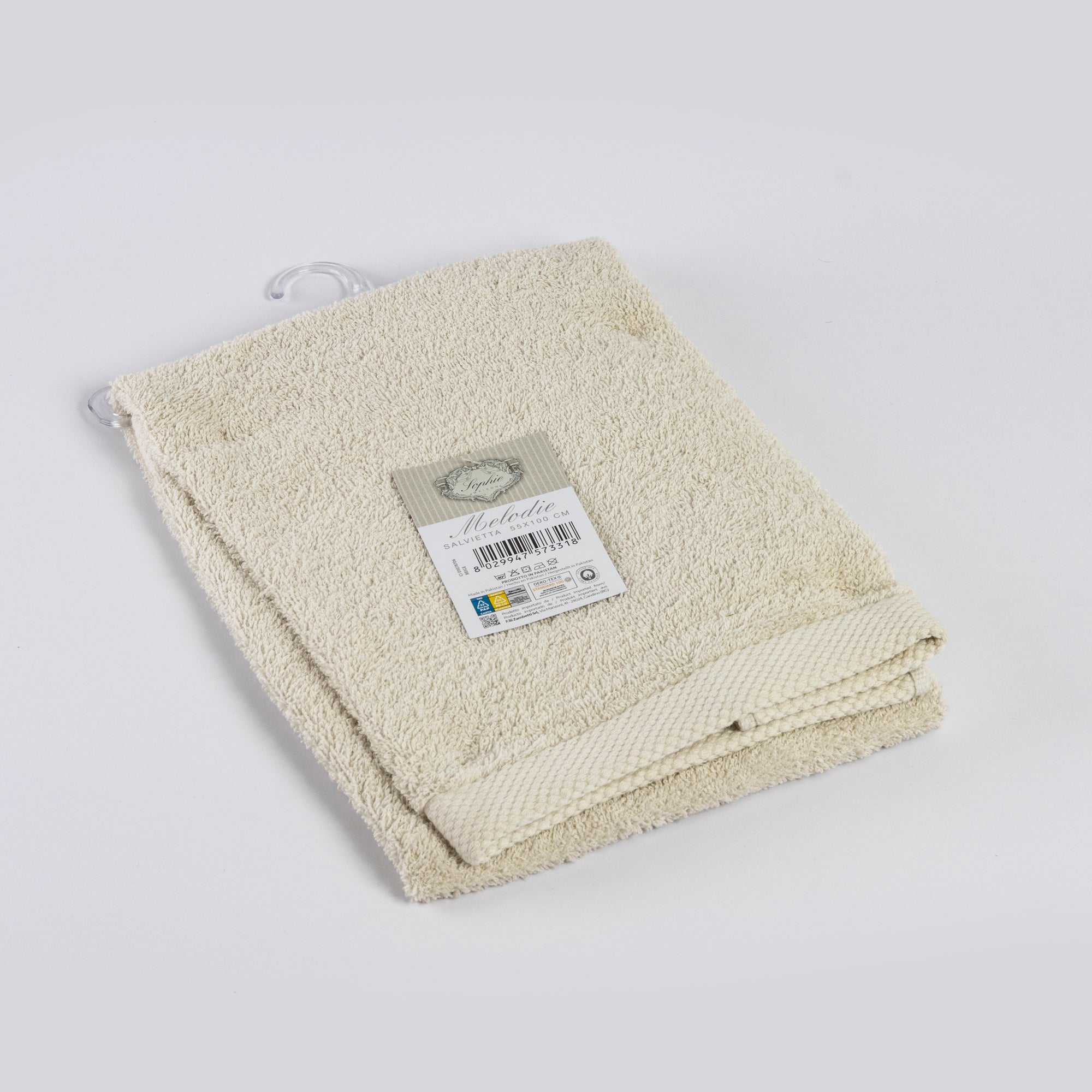 Asciugamano viso MELODIE beige