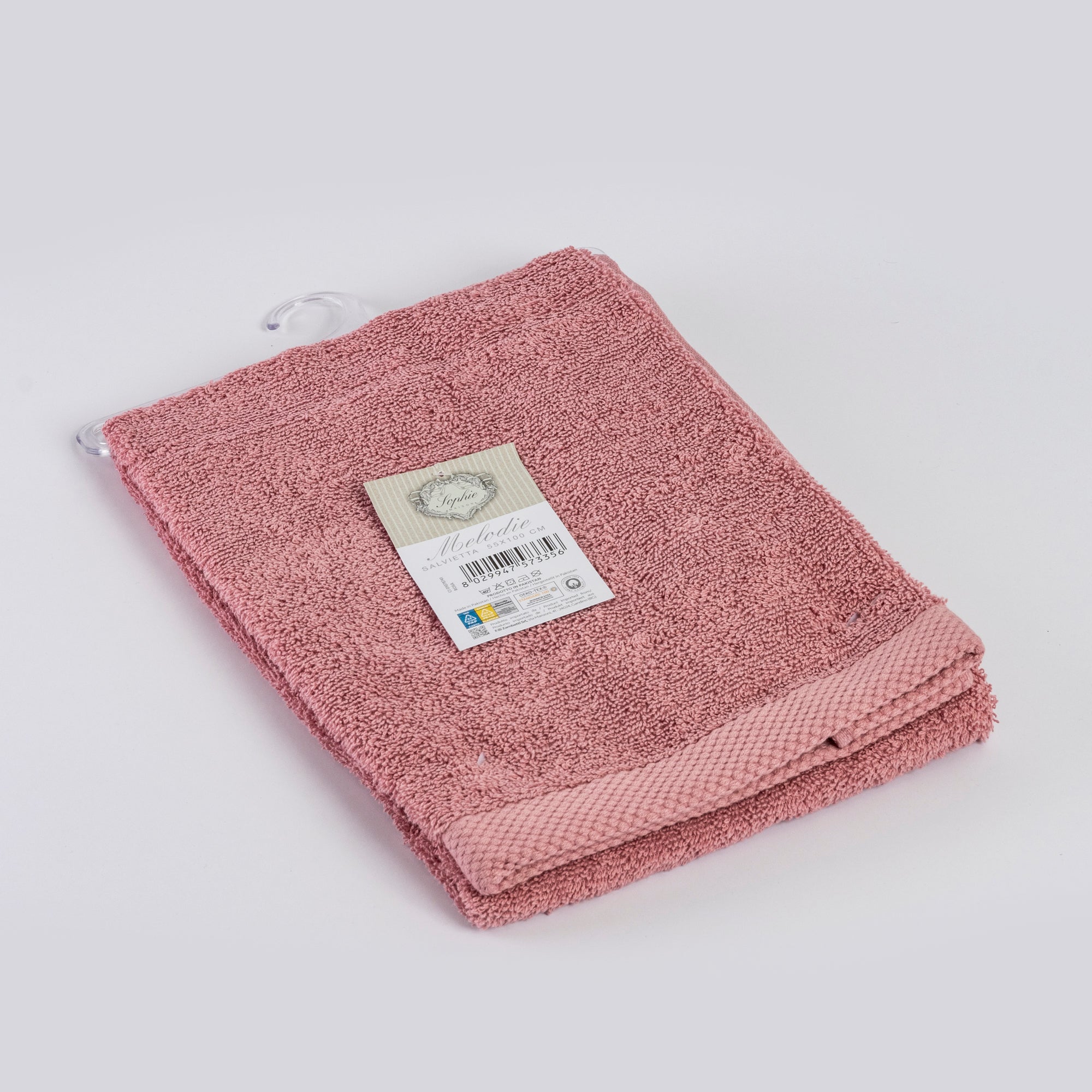 Asciugamano viso MELODIE rosa
