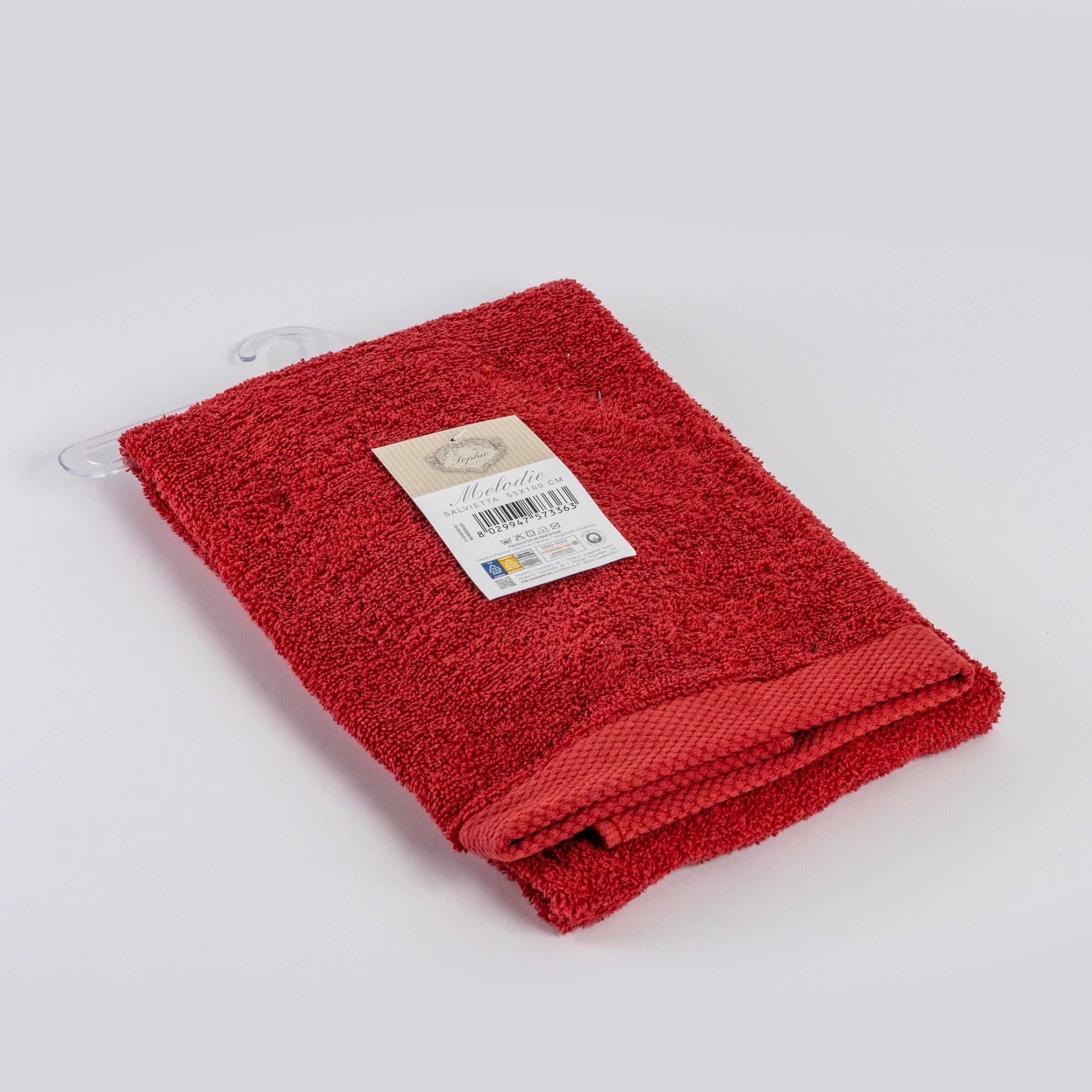 Asciugamano viso MELODIE bordeaux