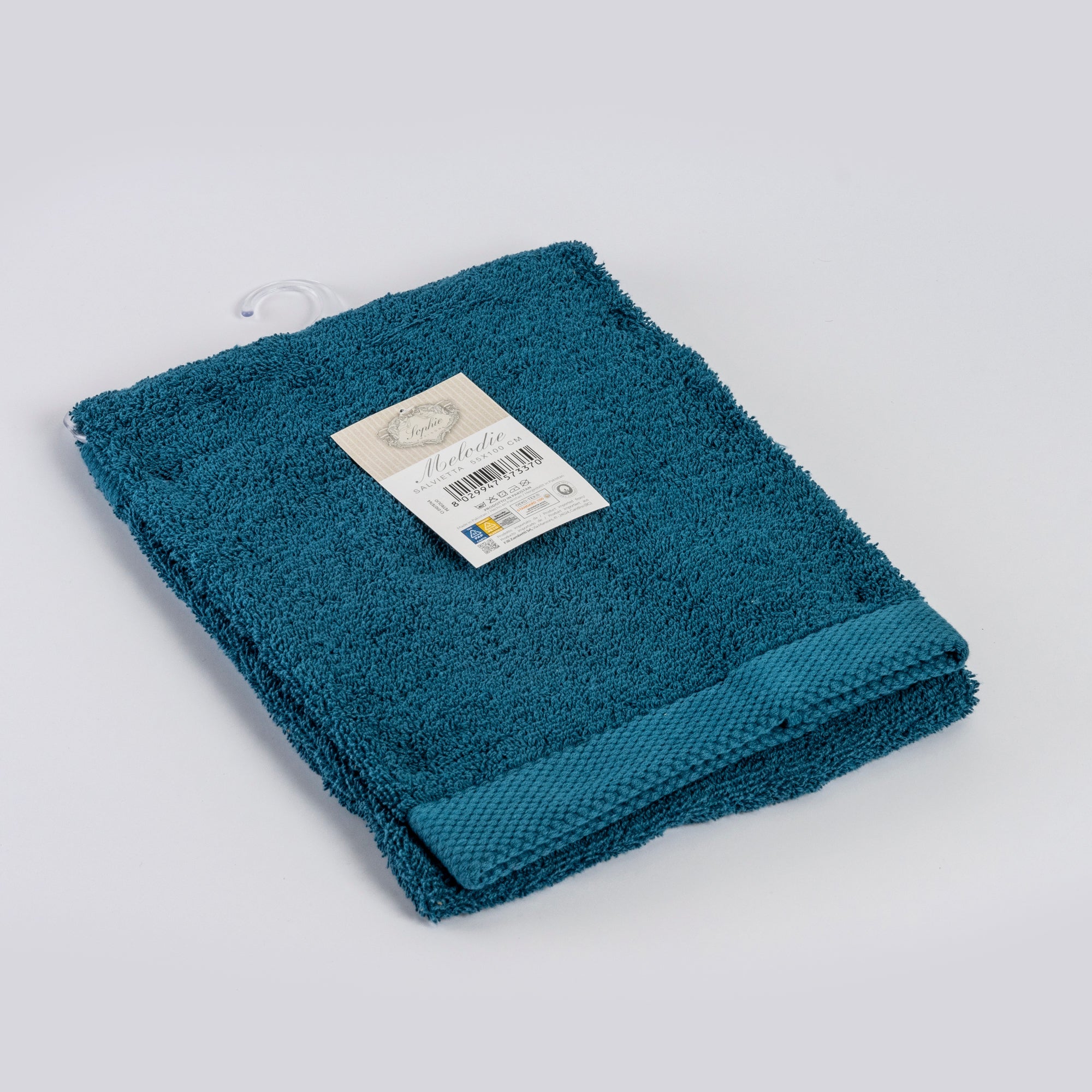 Asciugamano viso MELODIE petrolio