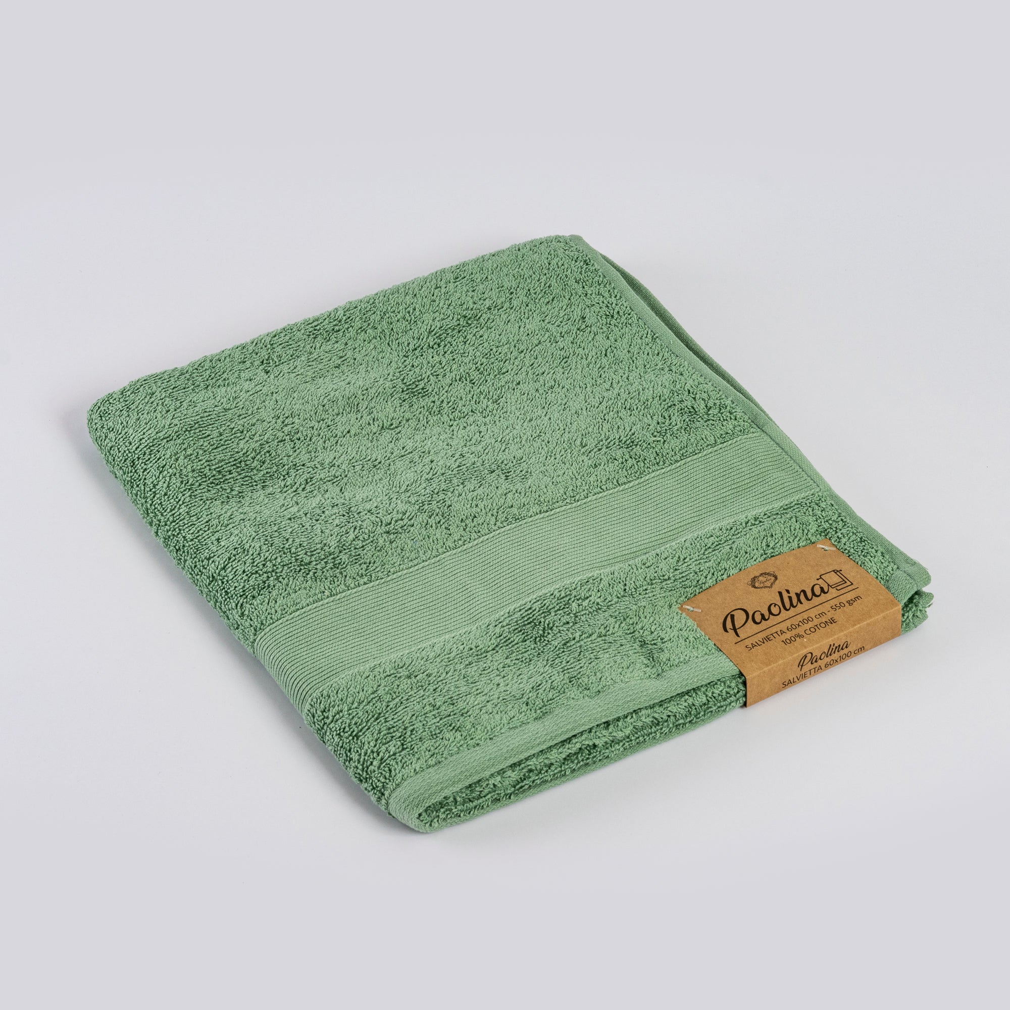 Asciugamano viso PAOLINA verde