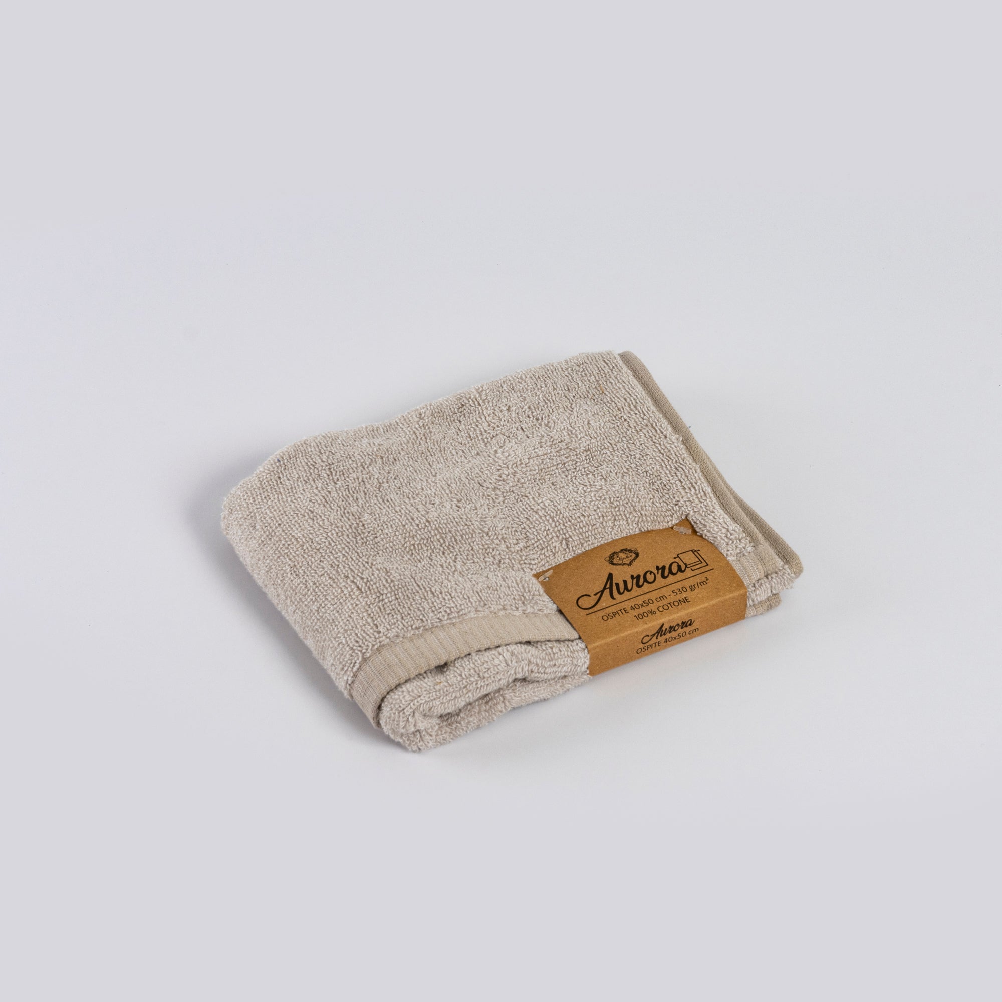 Asciugamano ospite AURORA tortora