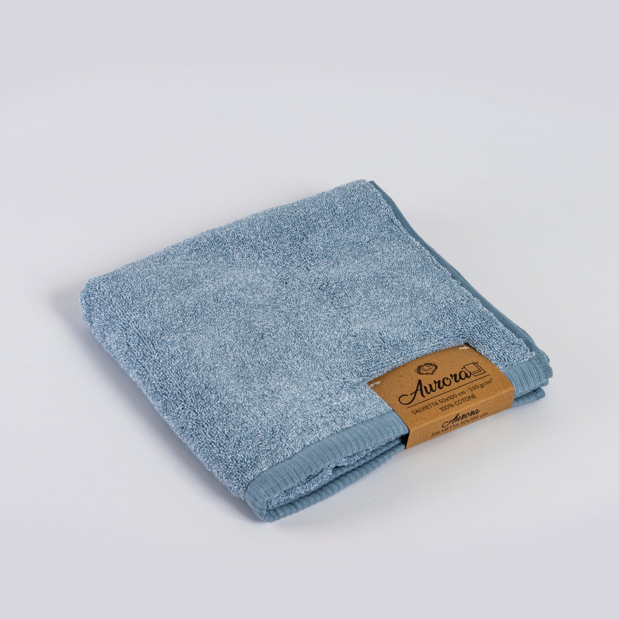 Asciugamano viso AURORA azzurro