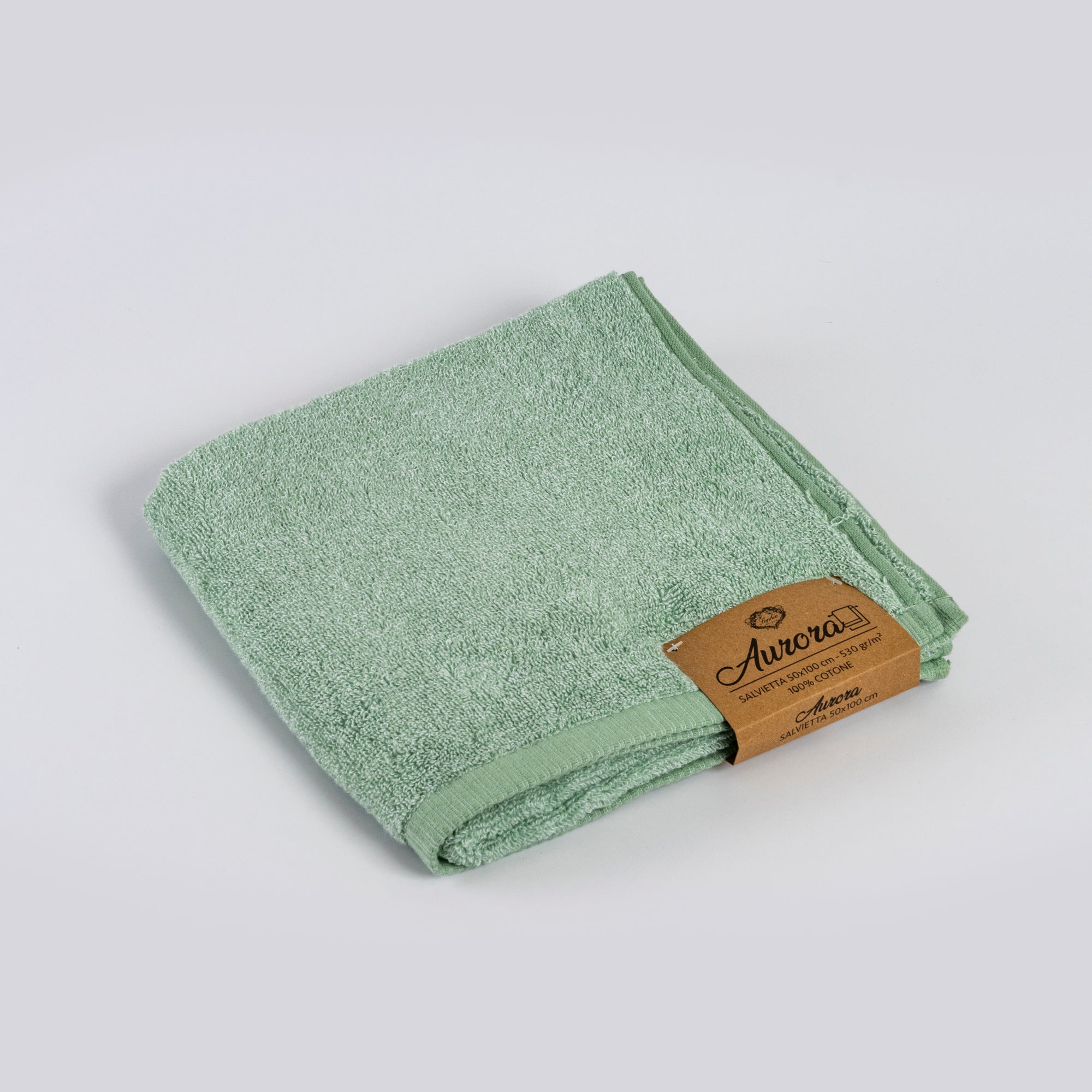 Asciugamano viso AURORA verde