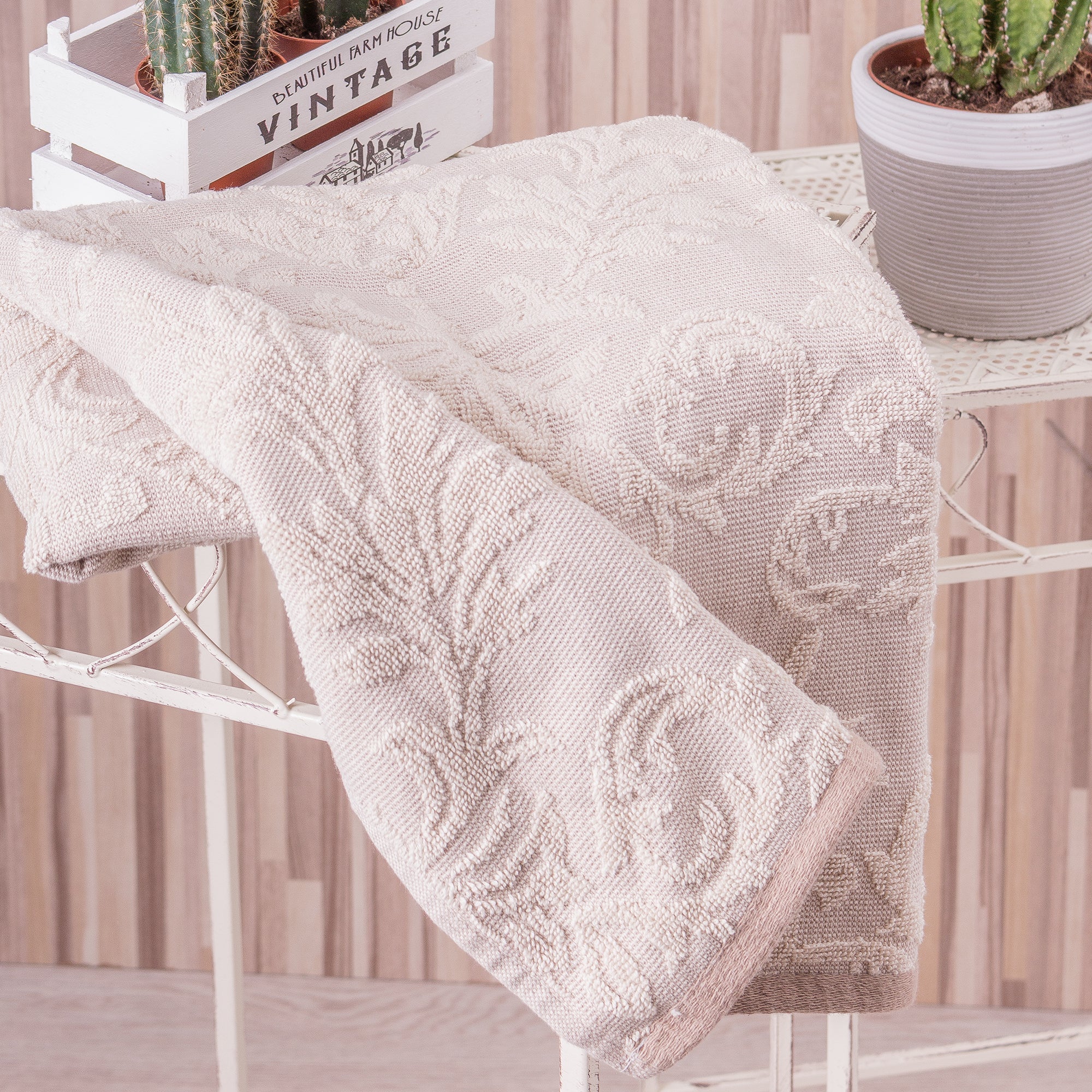 Set asciugamani 1+1 ALASSIO beige - 2